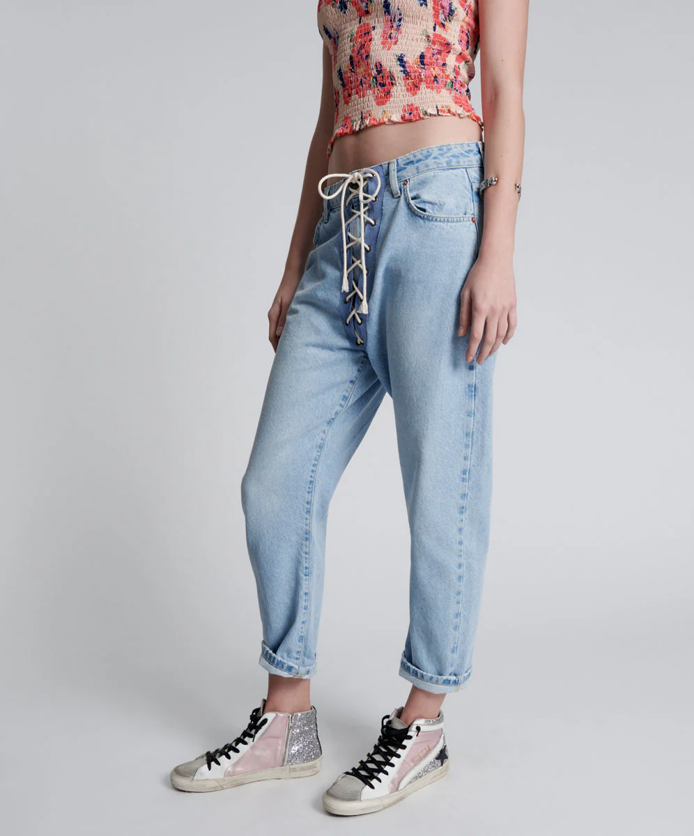 Bandits Low Waist Boyfriend Denim Jeans - Best Blue - Image 3