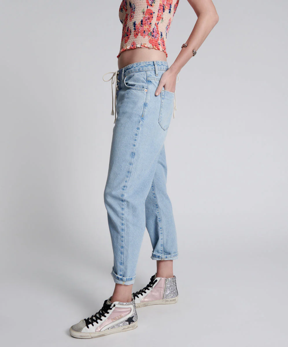 Bandits Low Waist Boyfriend Denim Jeans - Best Blue - Image 4