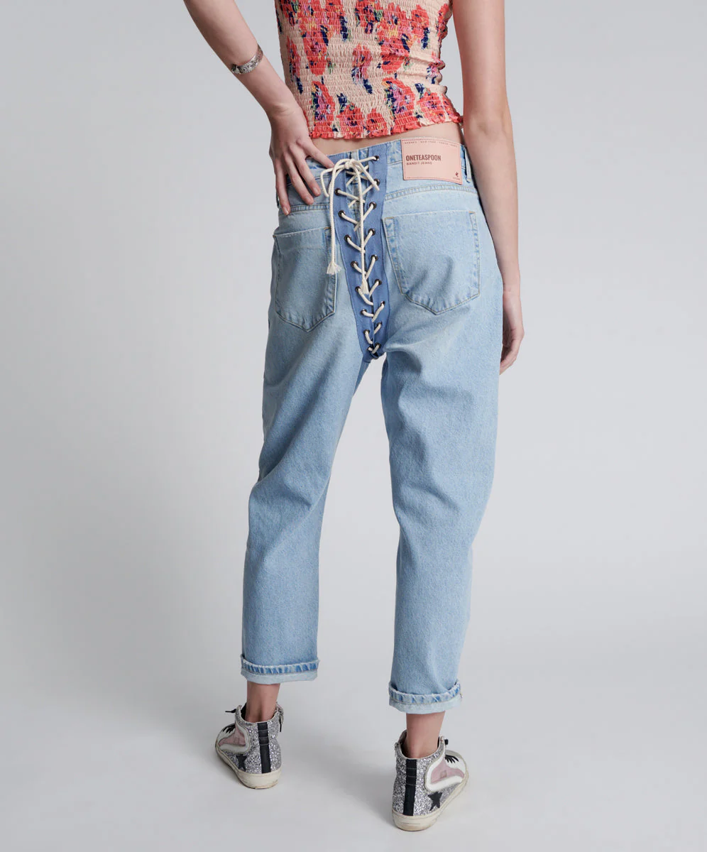 Bandits Low Waist Boyfriend Denim Jeans - Best Blue - Image 5