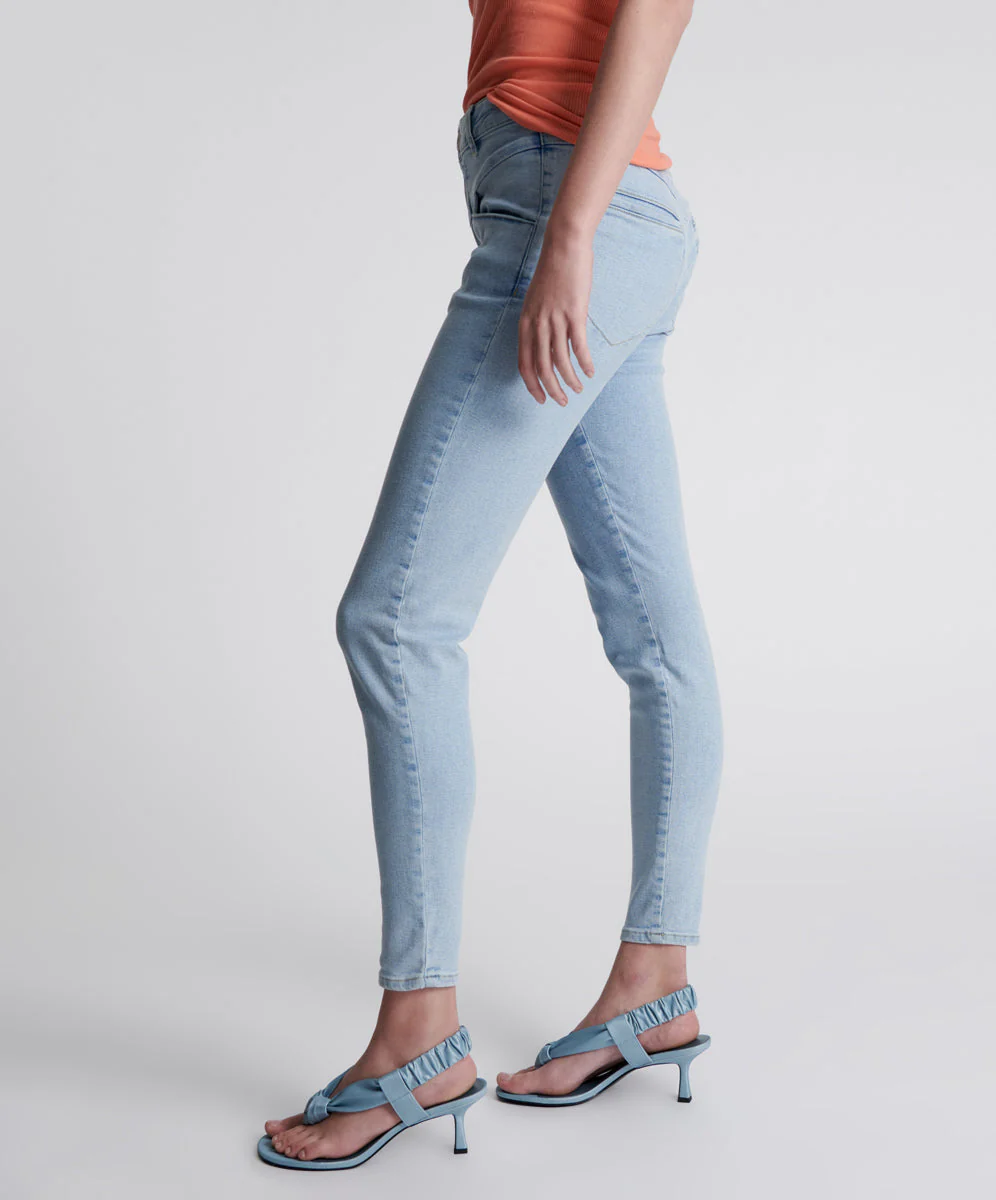 Preachers High Waist Skinny Stretch Denim Jeans - Best Blue - Image 4