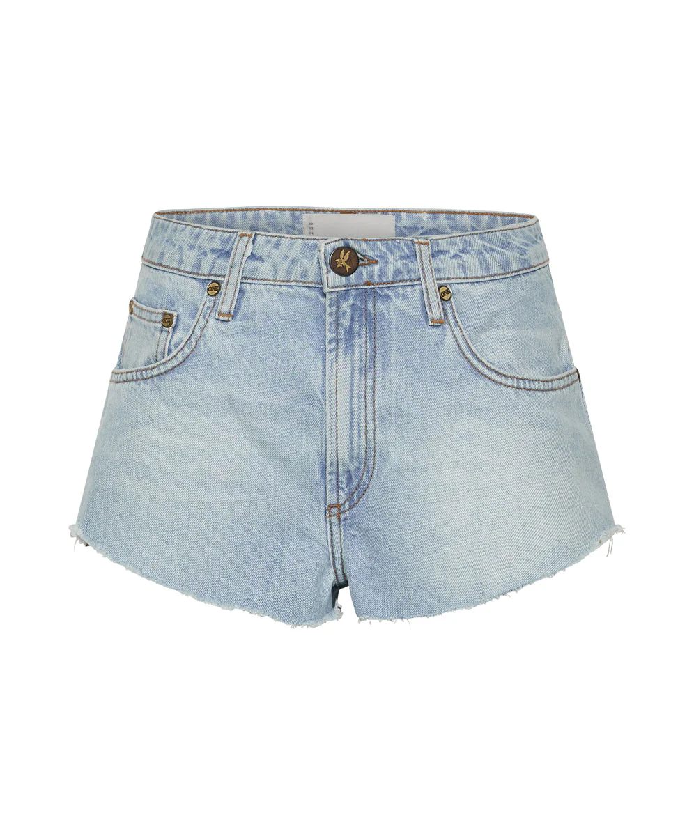 The One High Waist Cheeky Denim Shorts - Best Blue - Image 6