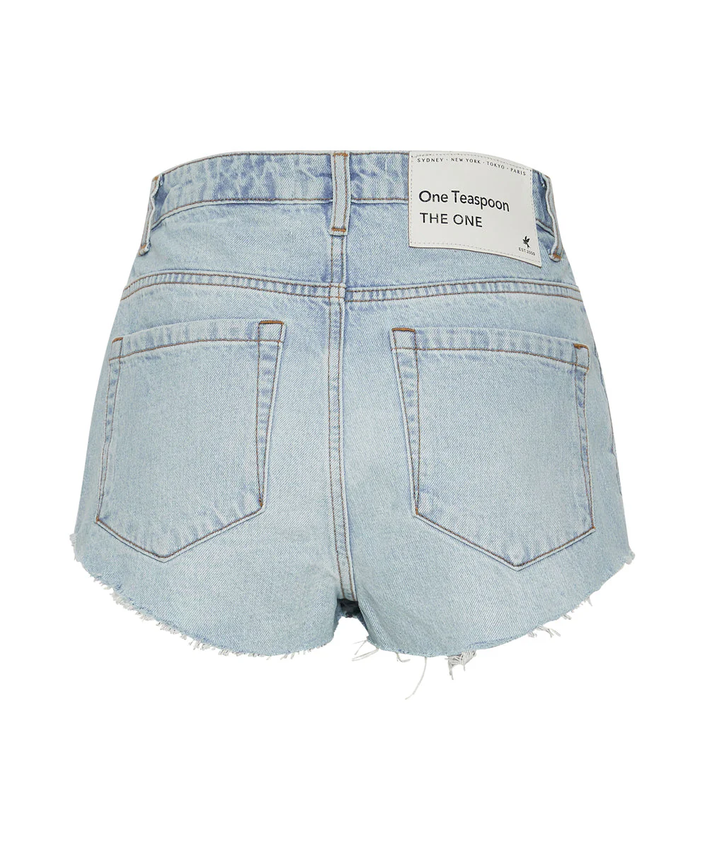 The One High Waist Cheeky Denim Shorts - Best Blue - Image 7