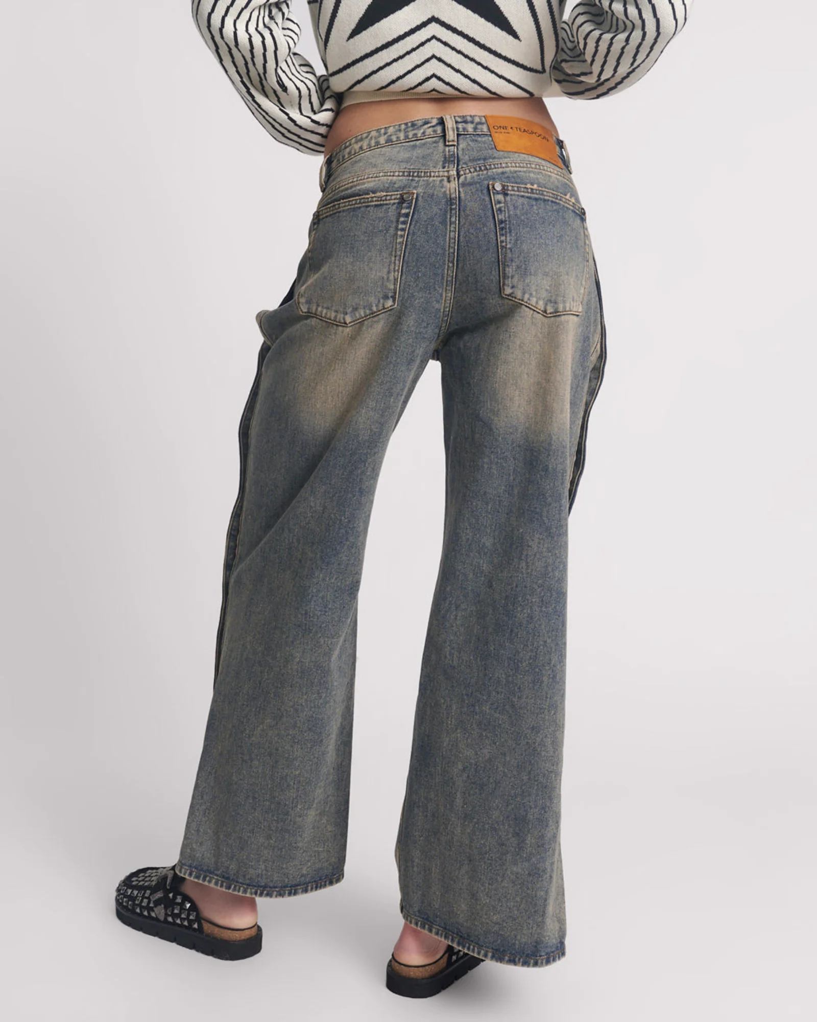 Billie Mid Waist Long Rise Straight Leg Denim Jeans - Old Blue - Image 4