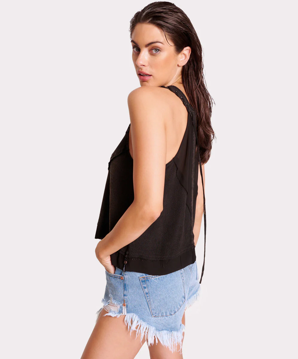 Lace Charleston Top - Black Acid - Image 2