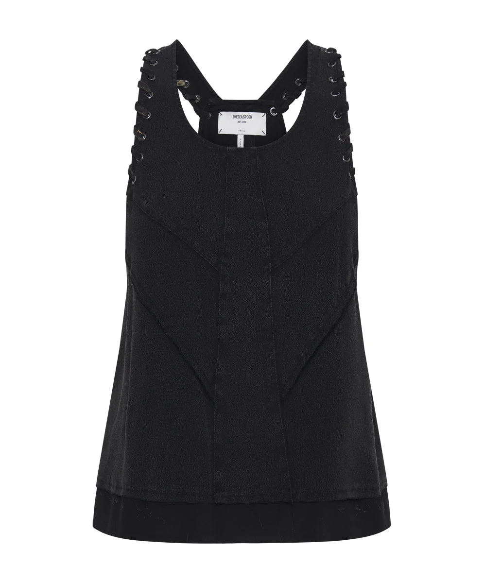 Lace Charleston Top - Black Acid - Image 6