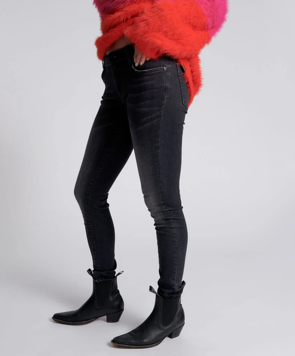 Freebirds Ii Low Waist Stretch Skinny Denim Jeans - Black - Image 3
