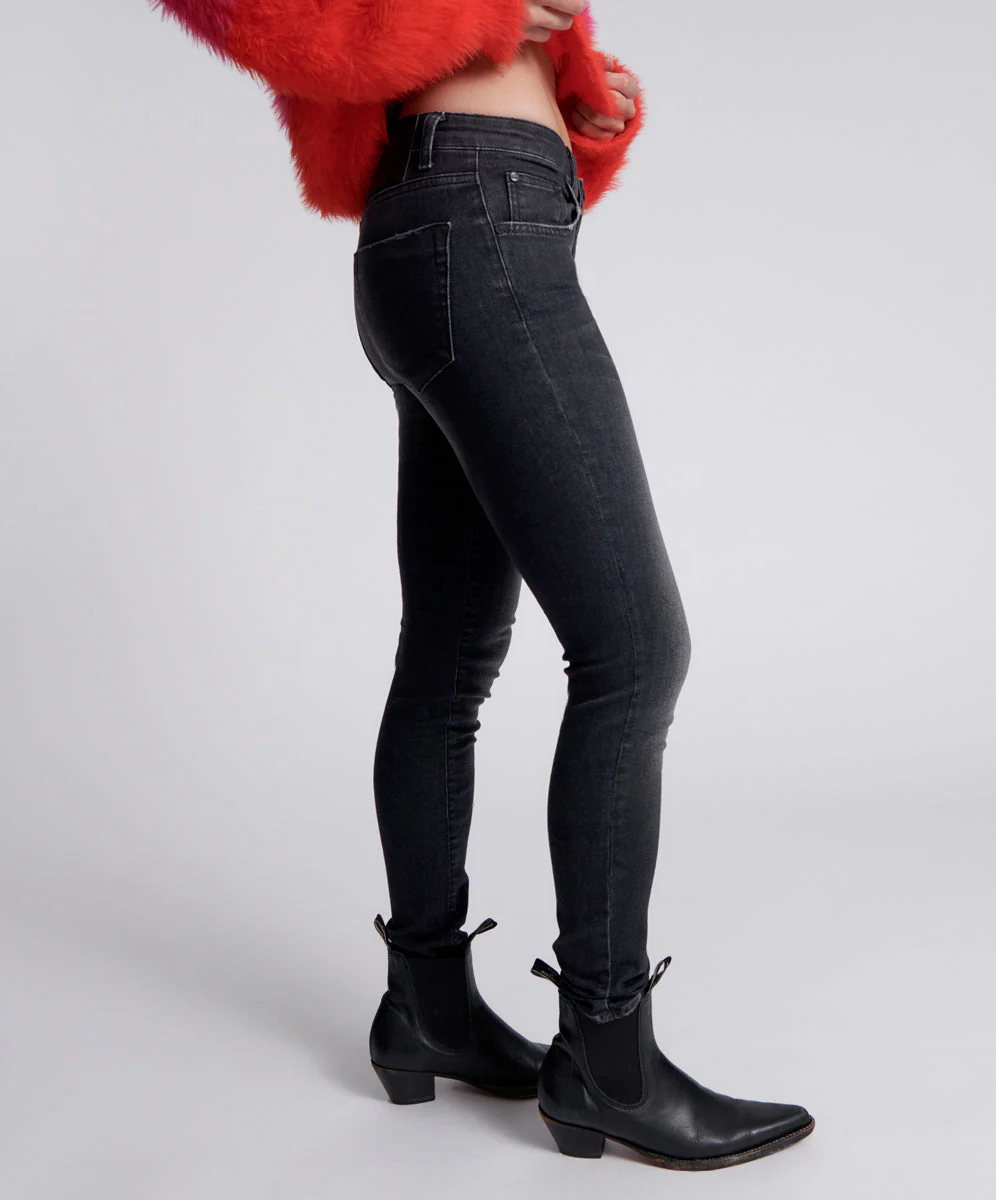 Freebirds Ii Low Waist Stretch Skinny Denim Jeans - Black - Image 4