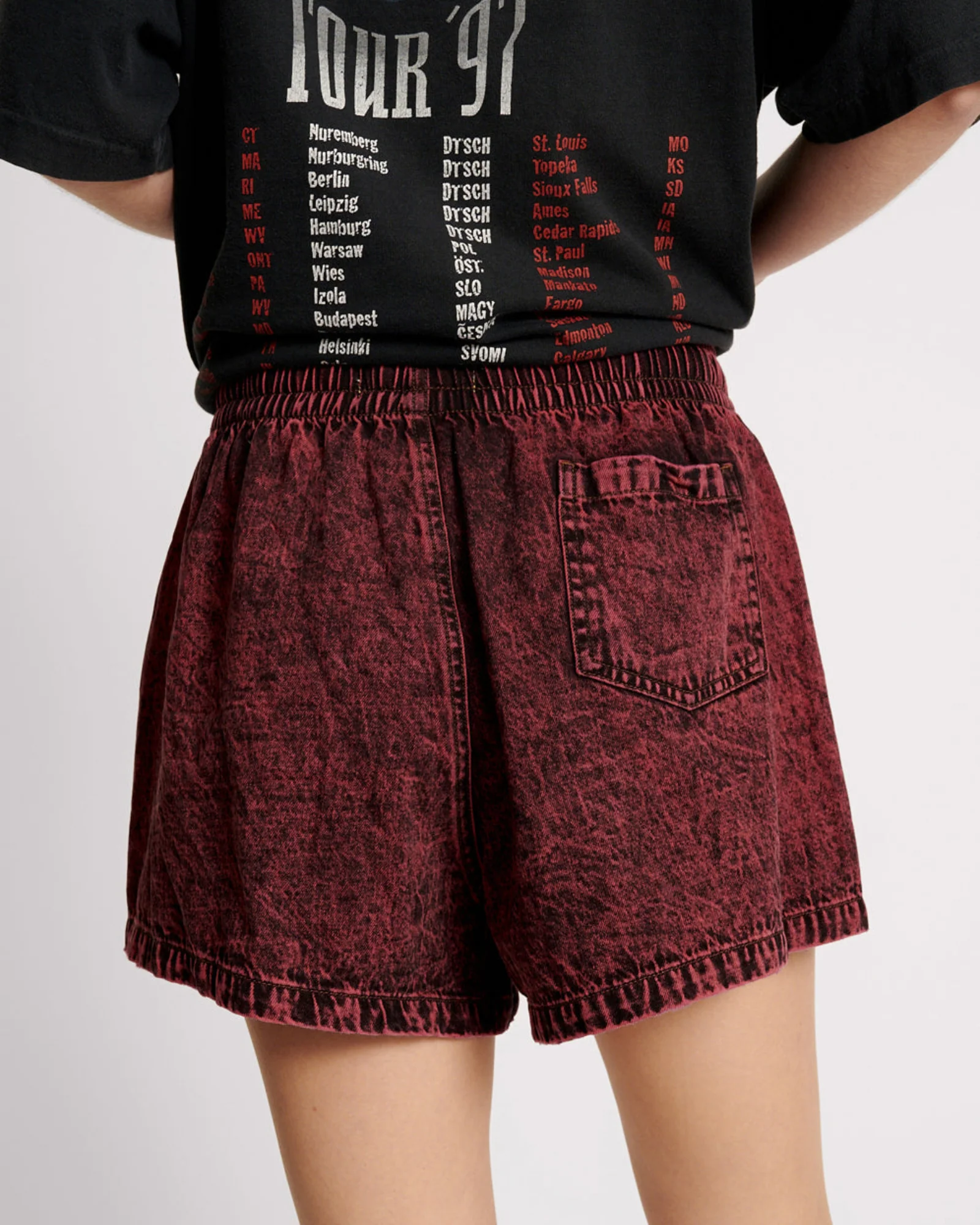 Boxer Low Waist Denim Shorts - Black Heart - Image 4