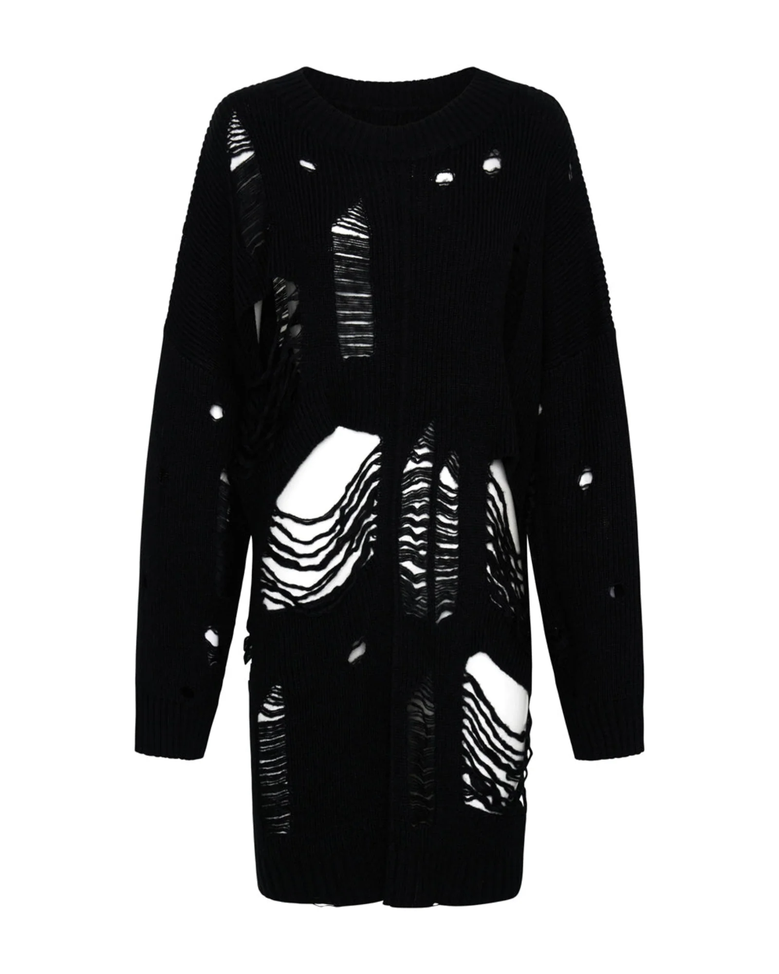Hercules Shredded Sweater - Black - Image 5