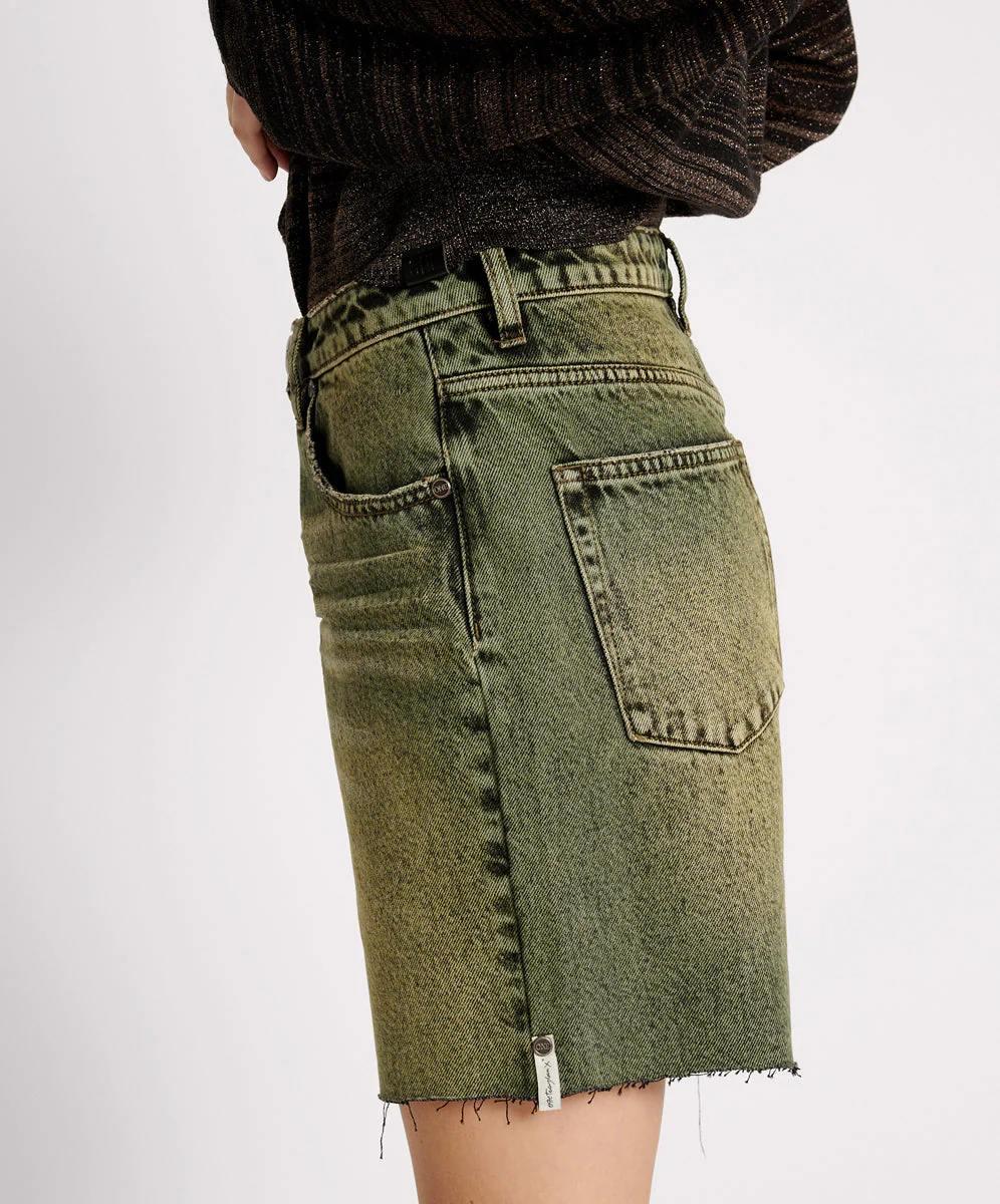 BLACK KHAKI JACKSON MID WAIST WIDE LEG SHORTS - Image 3