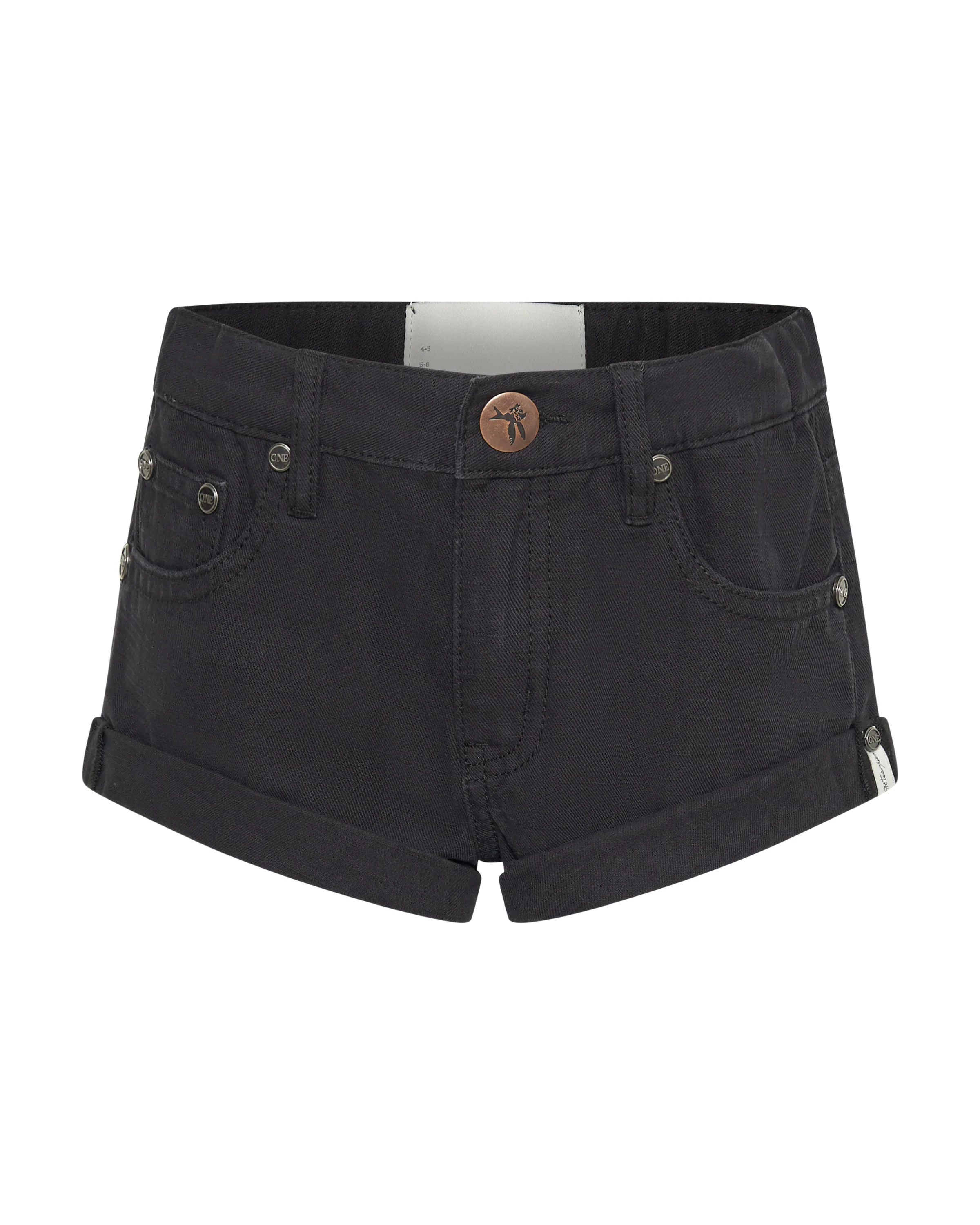 Kids Bandits Low Waist Denim Shorts - Black - Image 6
