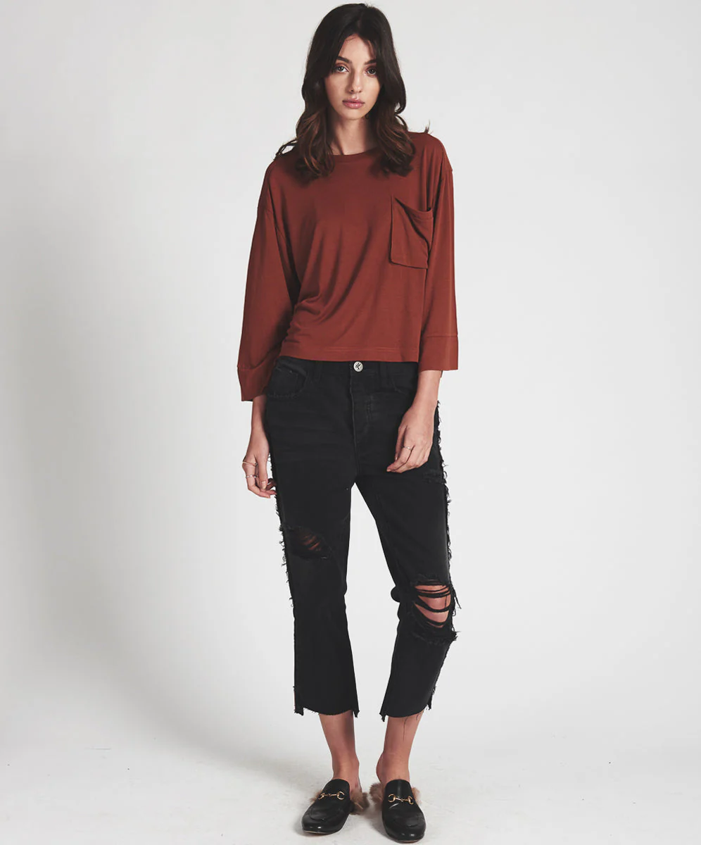 Hooligans Low Waist Relaxed Straight Leg Denim Jeans - Black Van - Image 2