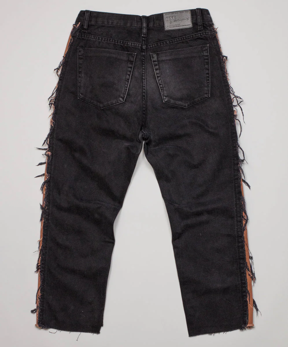 Hooligans Low Waist Relaxed Straight Leg Denim Jeans - Black Van - Image 7