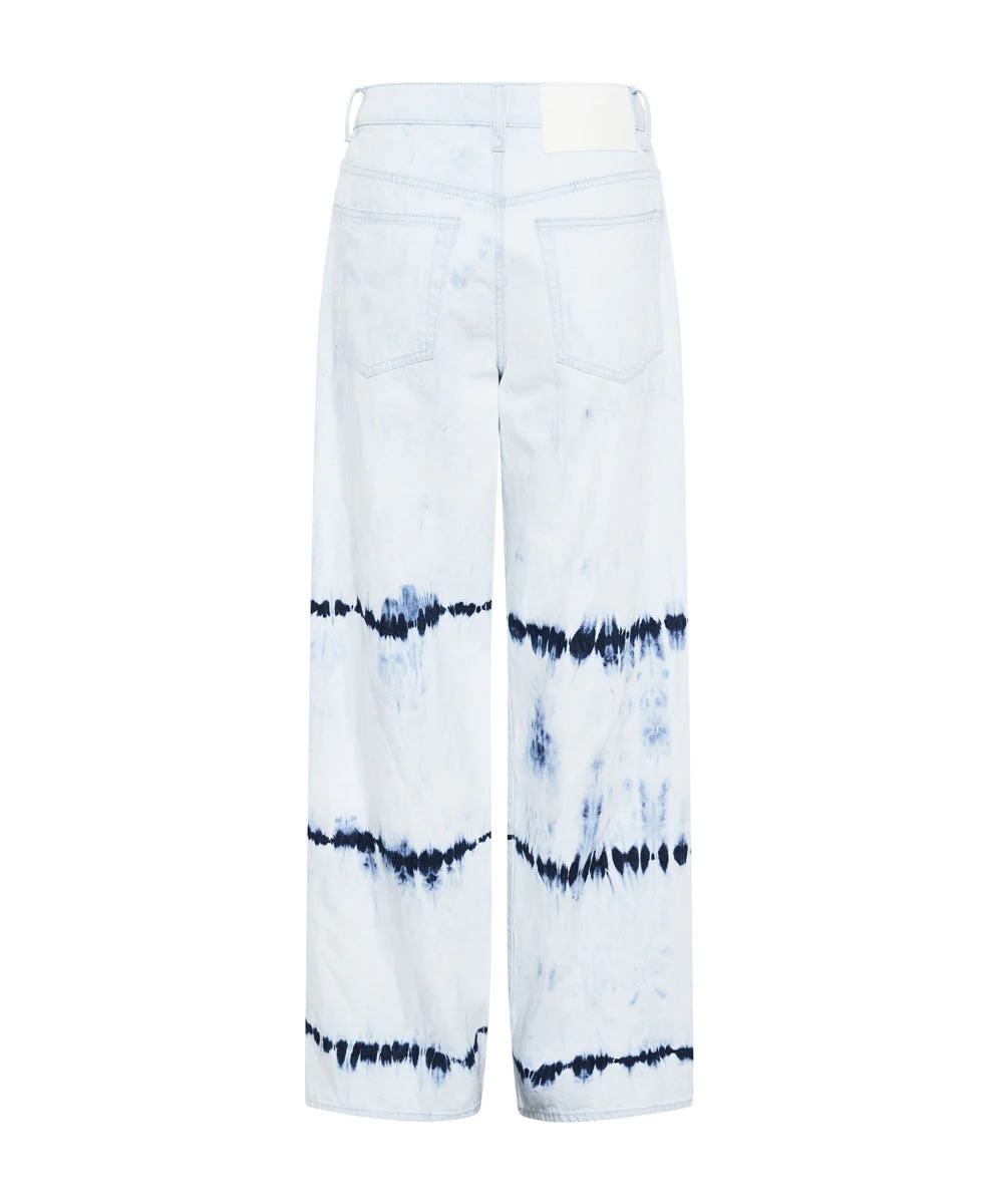 Jackson Mid Waist Wide Leg Denim Jeans - Bleached Out Blue - Image 7