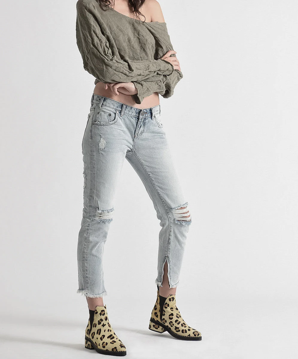Freebirds Low Waist Rigid Skinny Denim Jeans - Blue Hart - Image 3