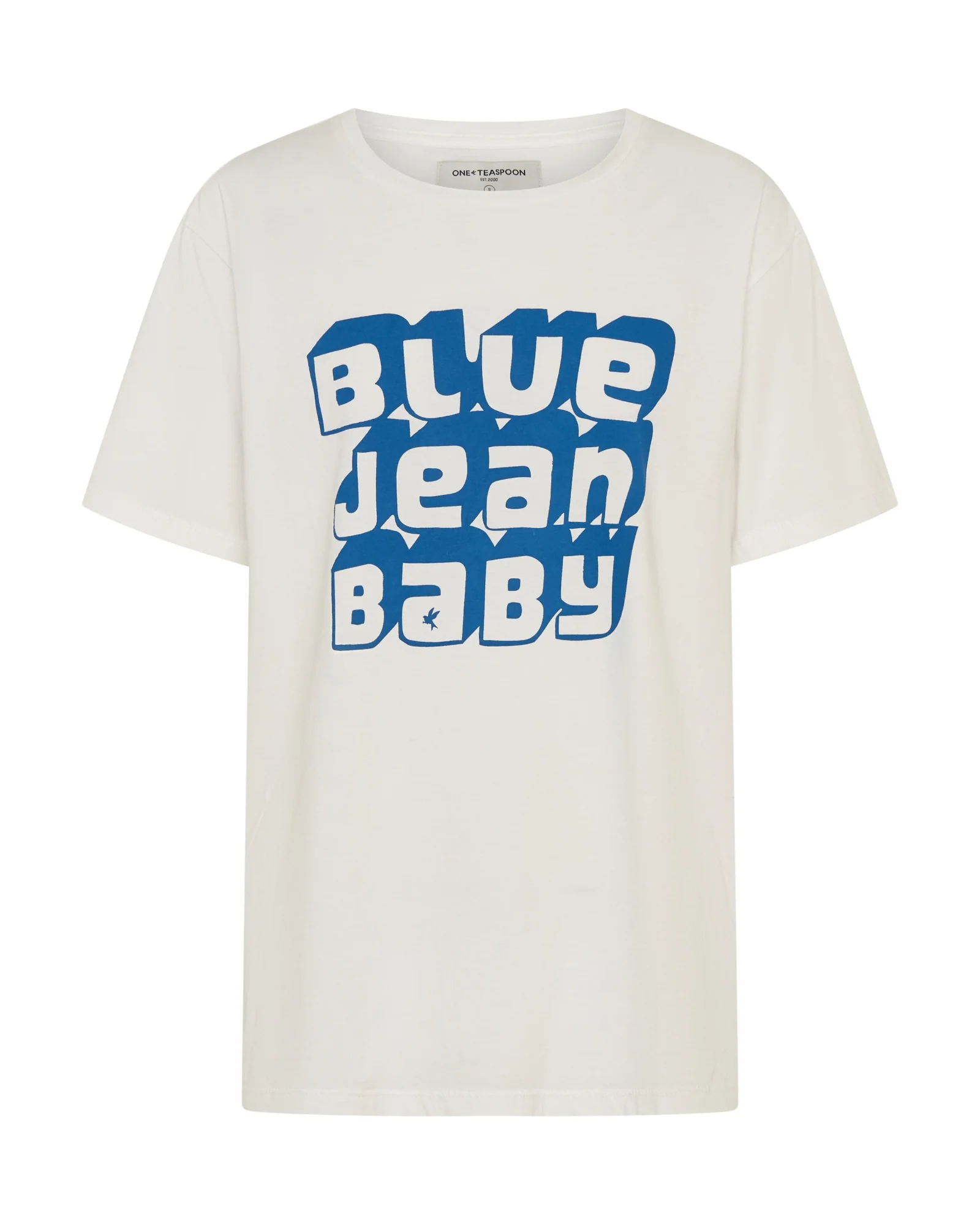 Blue Jean Baby Boyfriend Tee - White - Image 8