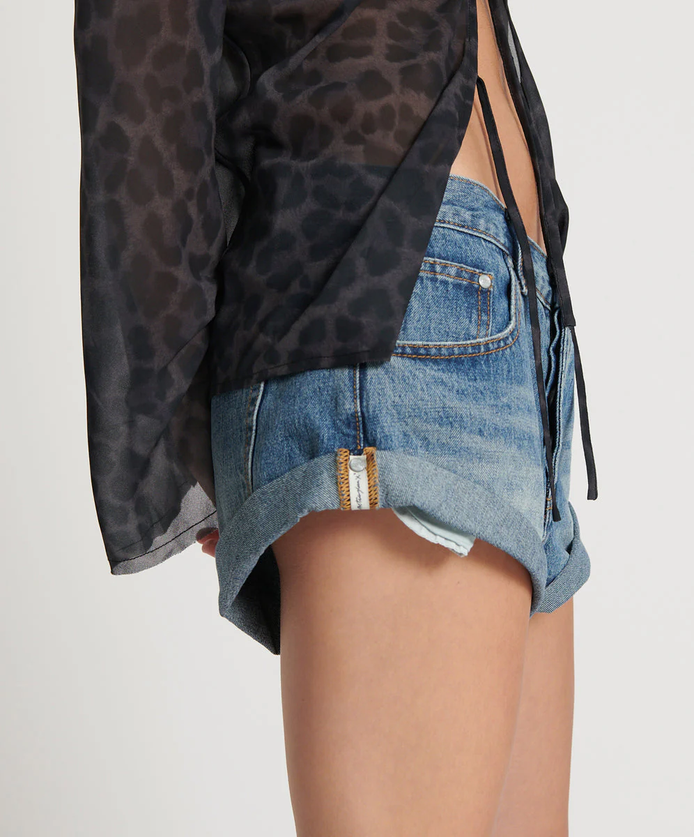 Bandits Low Waist Denim Shorts - Blue Love - Image 5