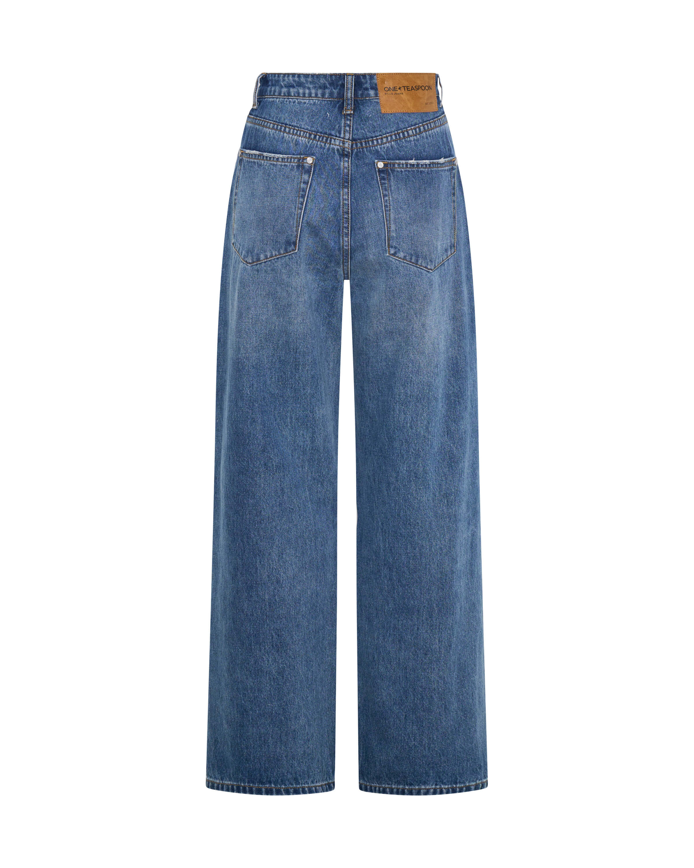 Baxters Mid Waist Wide Leg Denim Jeans - Blue Love - Image 7