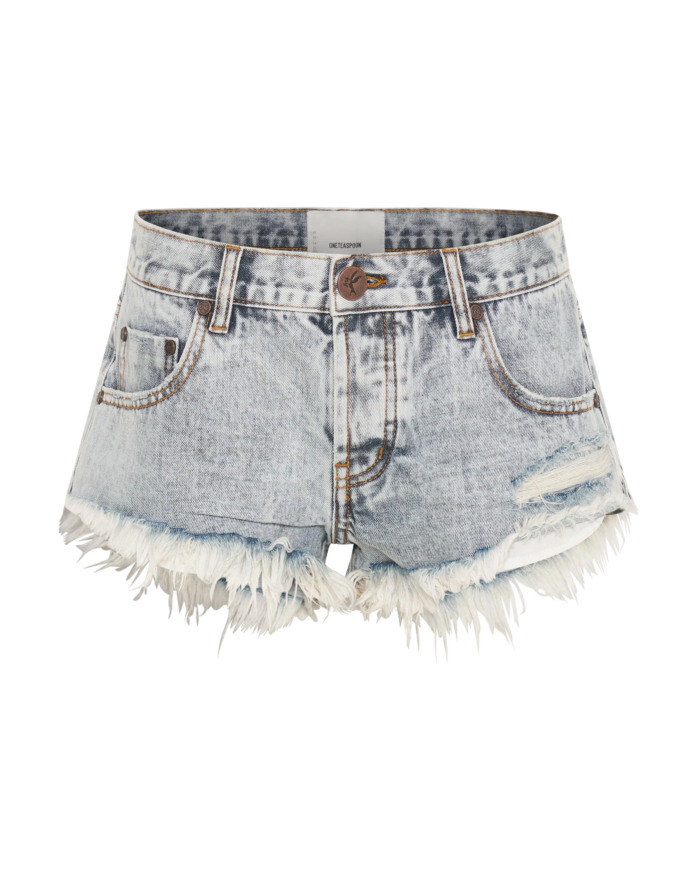 Bonitas Low Waist Denim Shorts - Blue Malt - Image 9