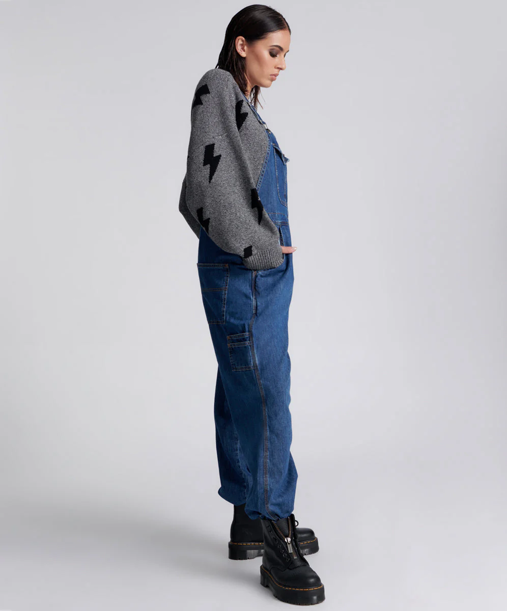 Stanton St Long Denim Overalls - Blue Night - Image 4