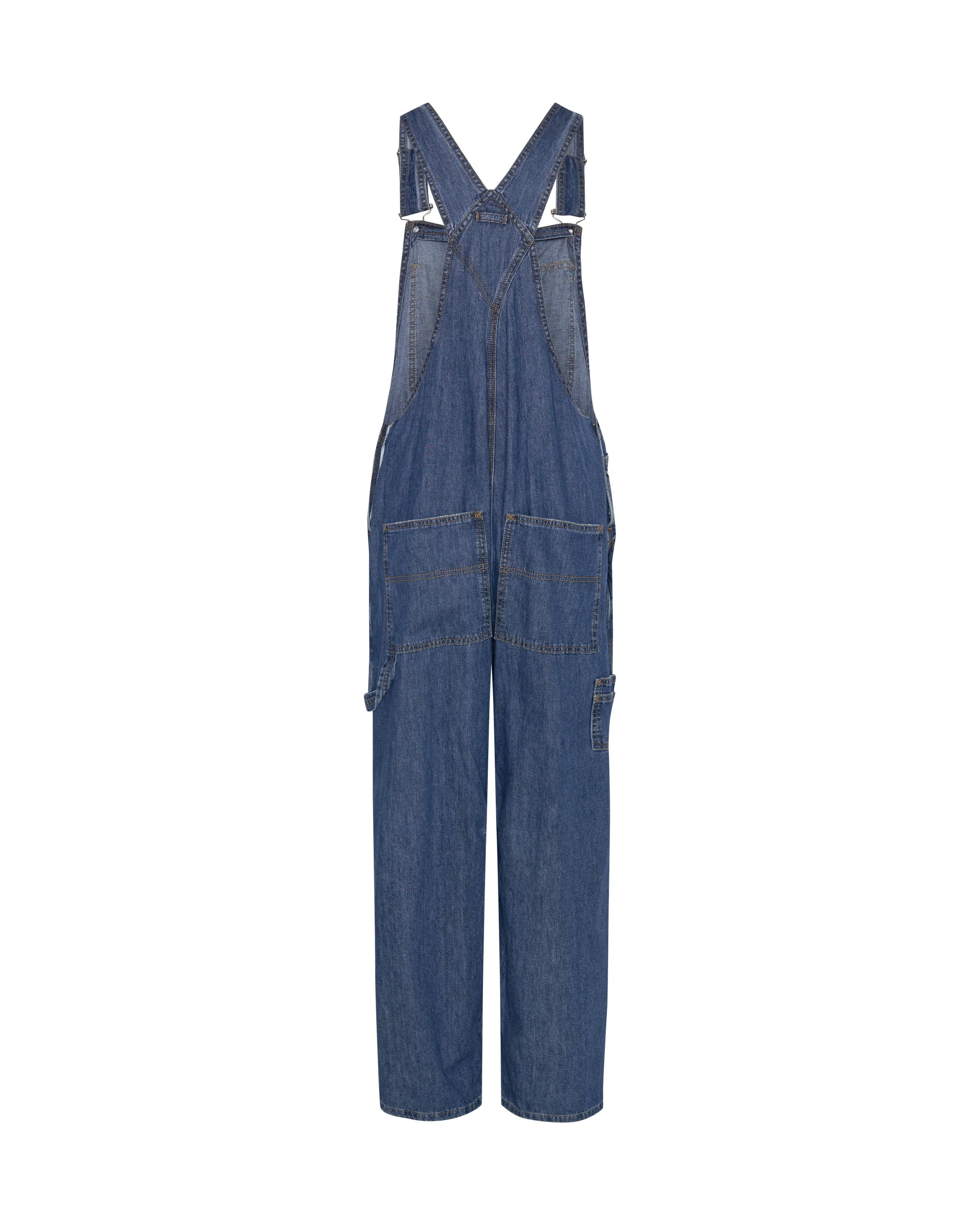 Stanton St Long Denim Overalls - Blue Night - Image 7