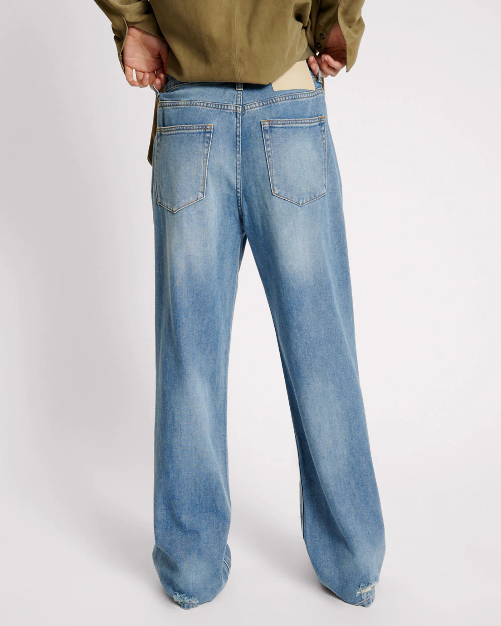 Jackson Mid Waist Wide Leg Denim Jeans - Blue Rapture - Image 4