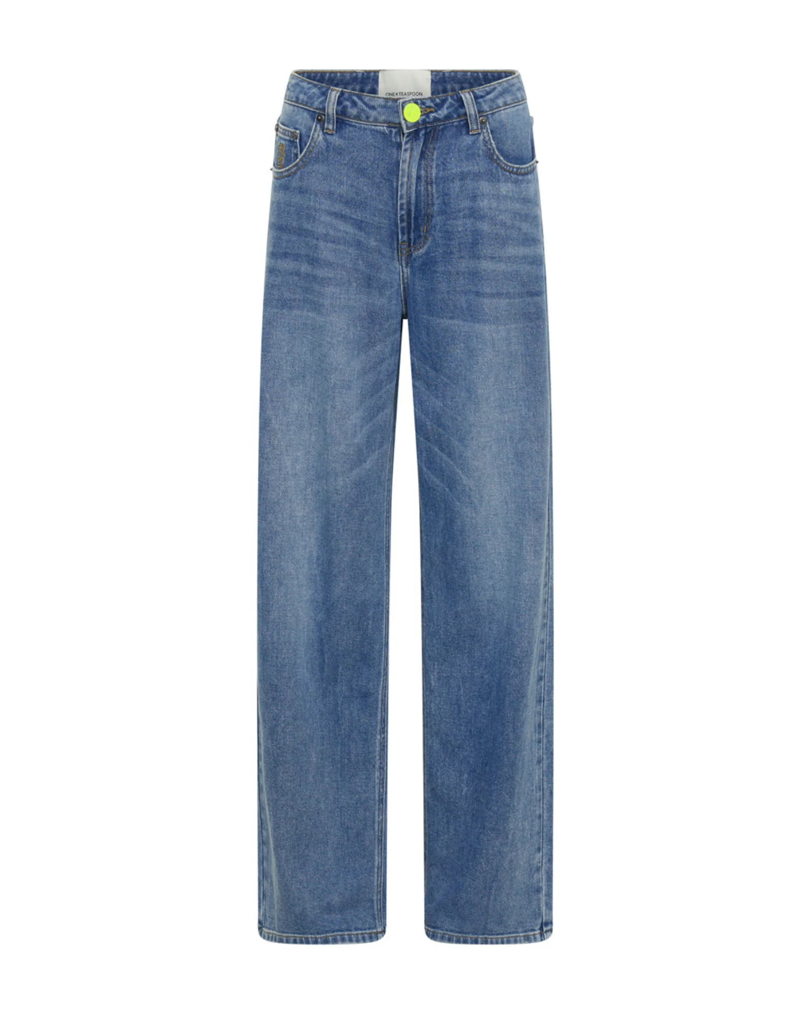 Jackson Mid Waist Wide Leg Denim Jeans - Blue Rapture - Image 7