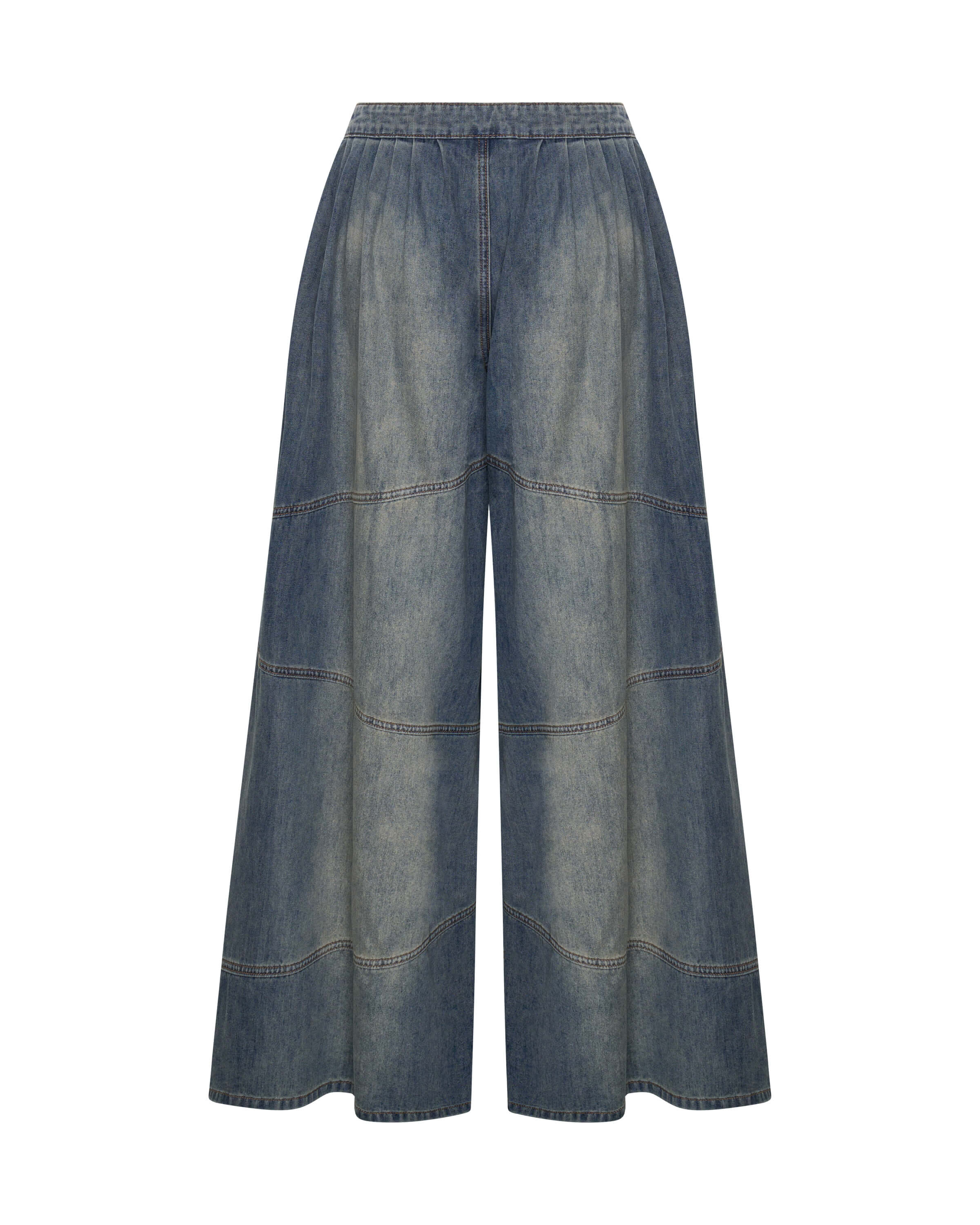 Daddios Low Waist Super Wide Leg Denim Jeans - Blue Sand - Image 7