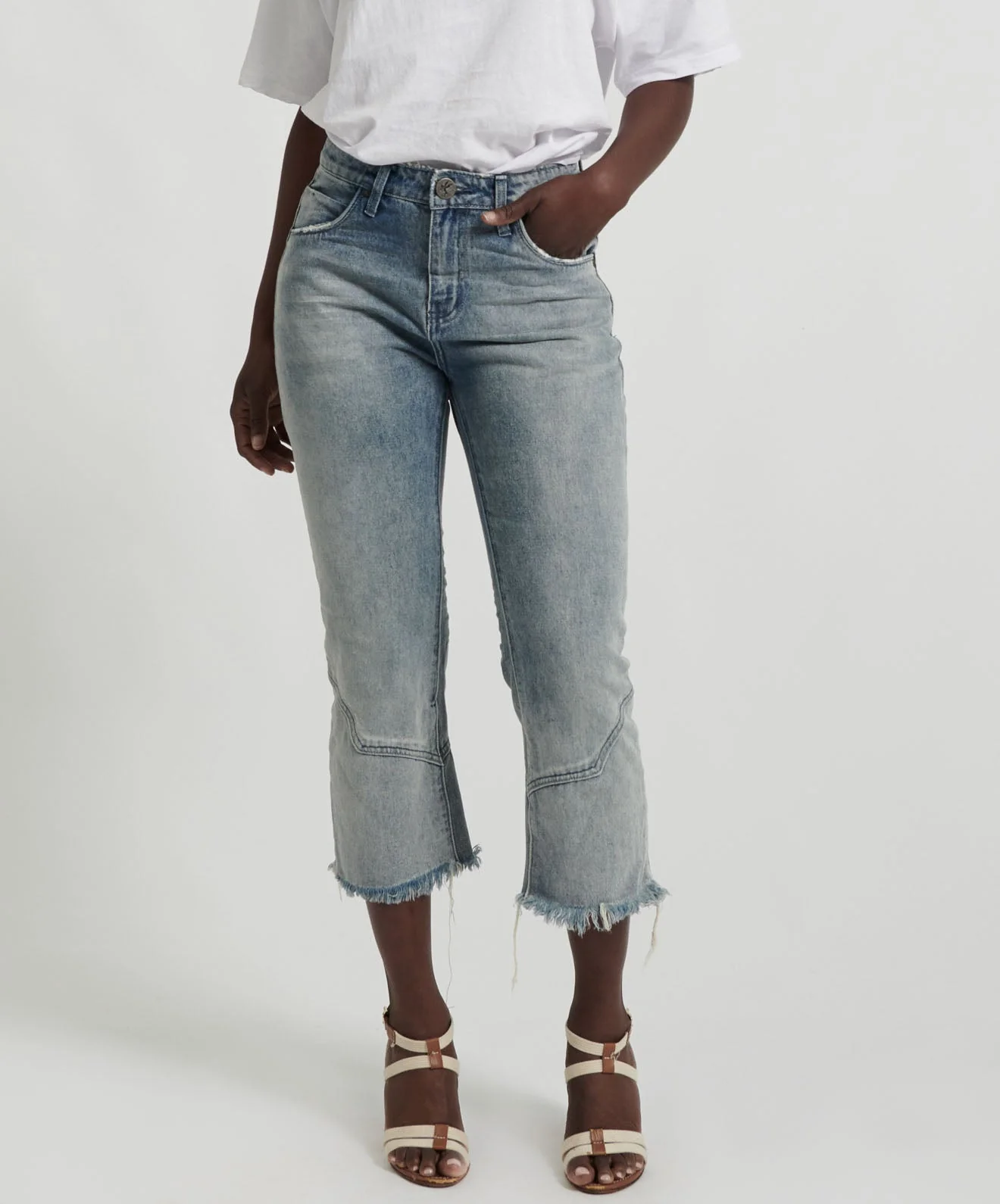 Kicks Low Waist Kick Flared Denim Jeans - Blue Storm - Image 2
