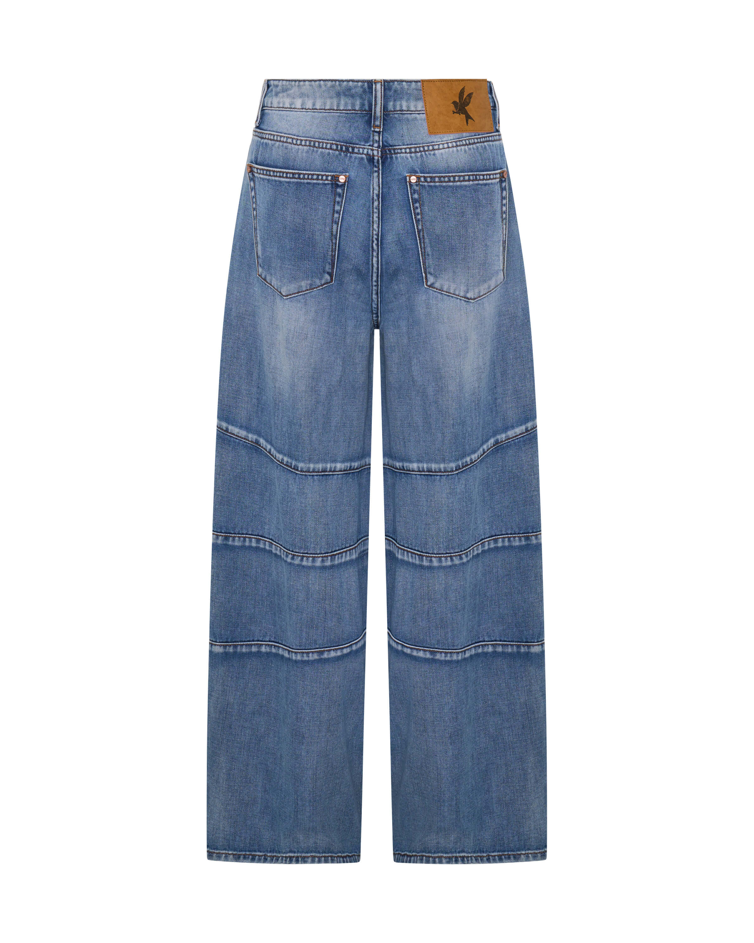 Barrel Mid Waist Wide Leg Denim Jeans - Blue Summer - Image 7