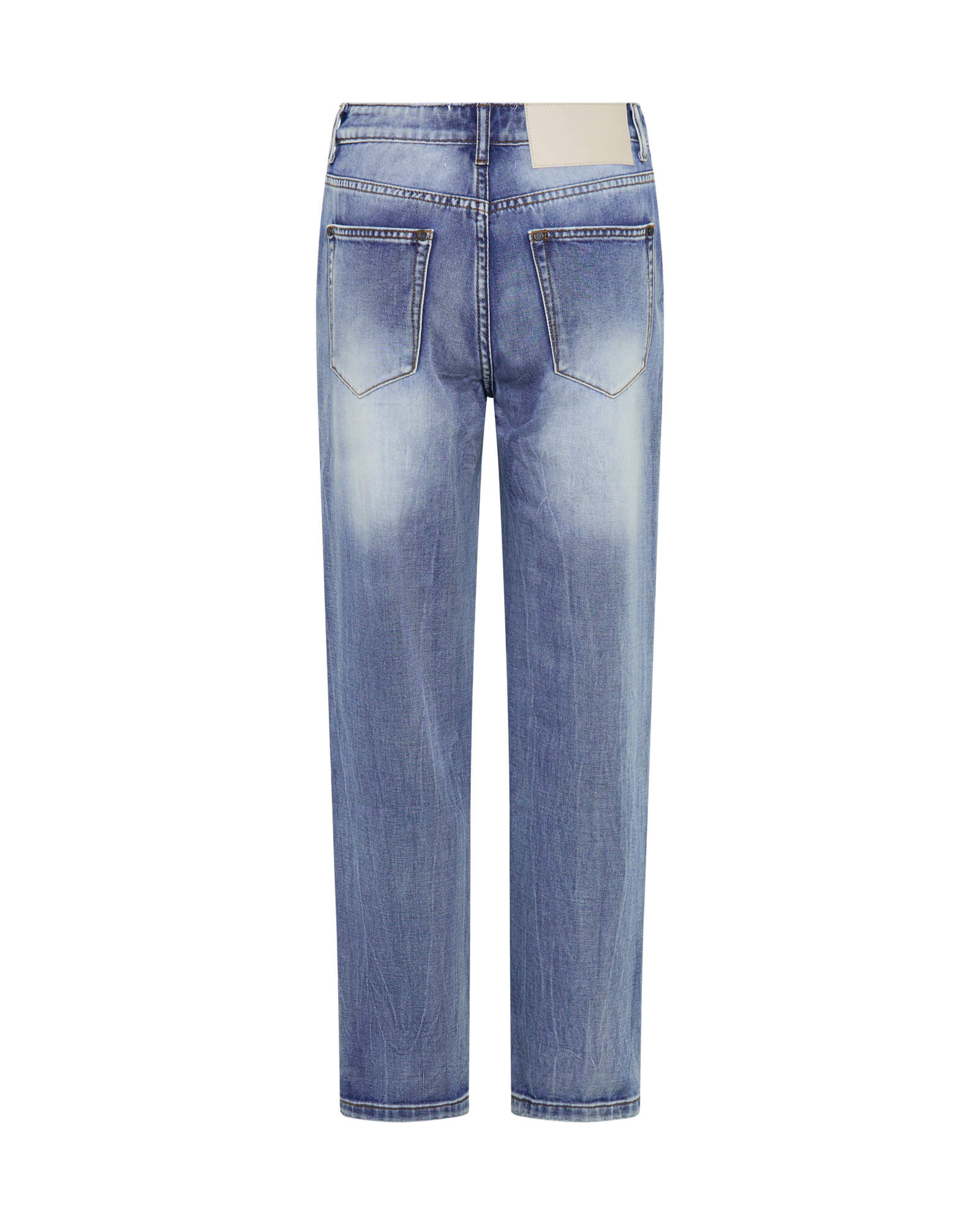 Slims High Waist Cropped Straight Slim Fit Denim Jeans - Blue Summer - Image 7