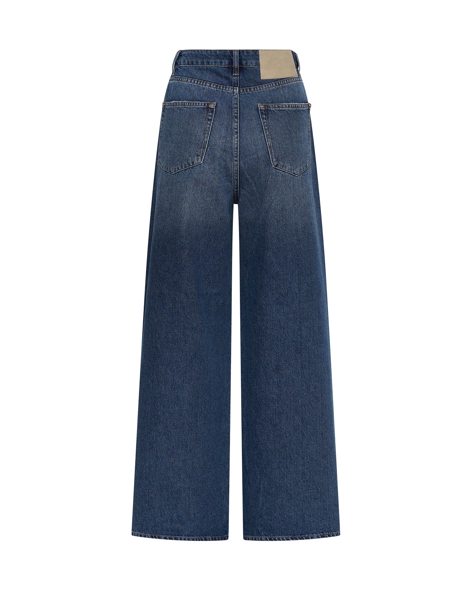 Love Machines Mid Waist Super Wide Leg Denim Jeans - Blue Thunder - Image 7