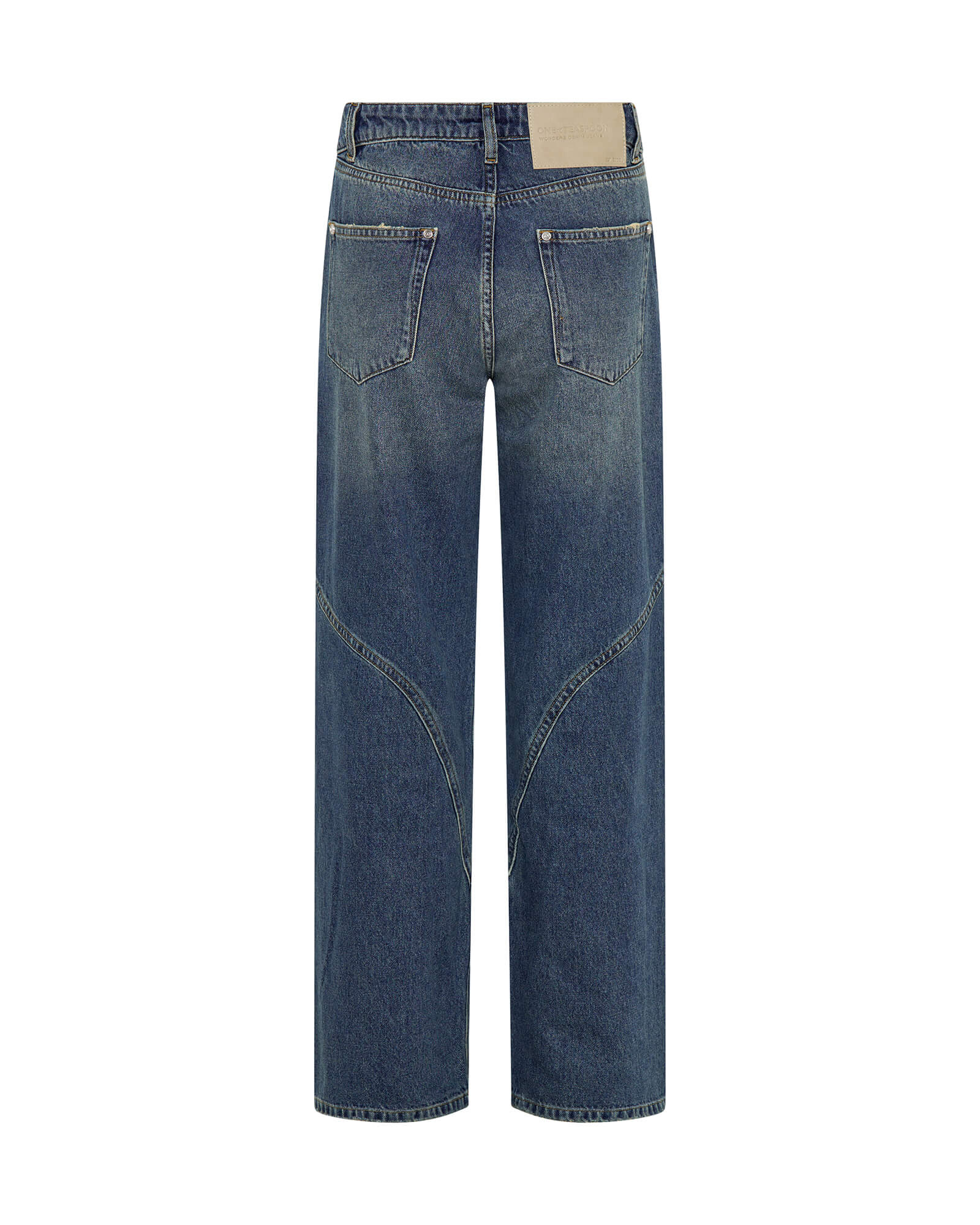 Western Wonders Mid Waist Straight Leg Denim Jeans - Blue Thunder - Image 7