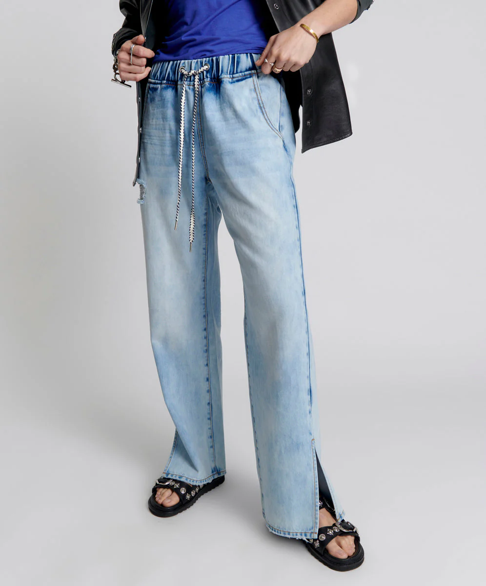 BLUE TORNADO ROADHOUSE WIDE LEG DRAWSTRING JEANS - Image 2