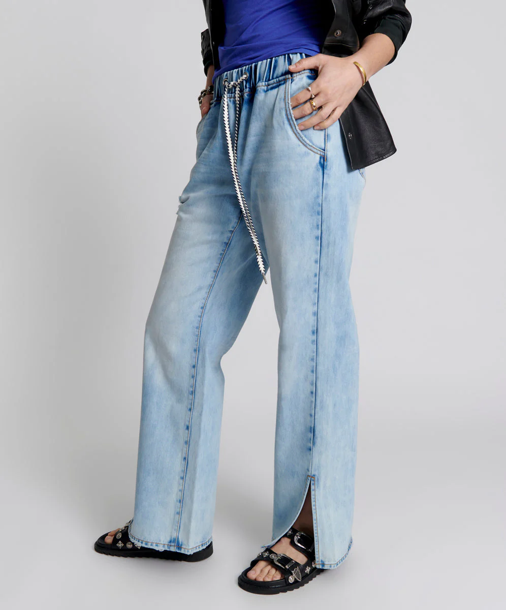 BLUE TORNADO ROADHOUSE WIDE LEG DRAWSTRING JEANS - Image 3