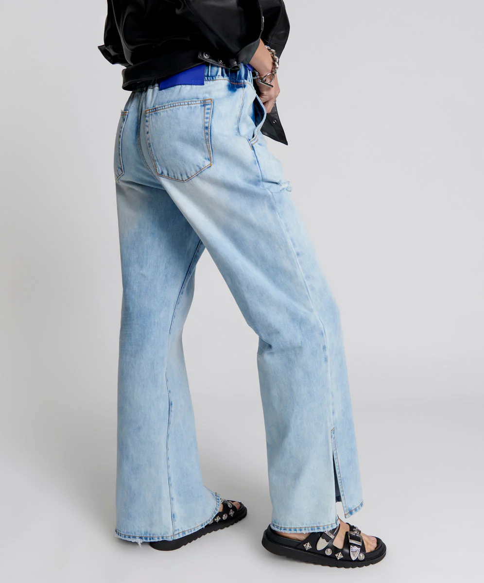 BLUE TORNADO ROADHOUSE WIDE LEG DRAWSTRING JEANS - Image 4