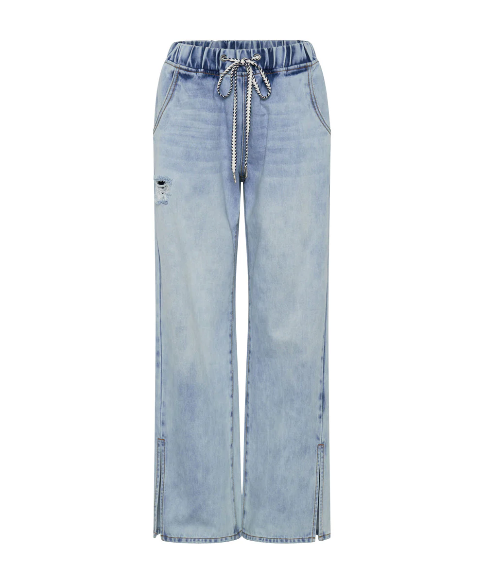 BLUE TORNADO ROADHOUSE WIDE LEG DRAWSTRING JEANS - Image 5