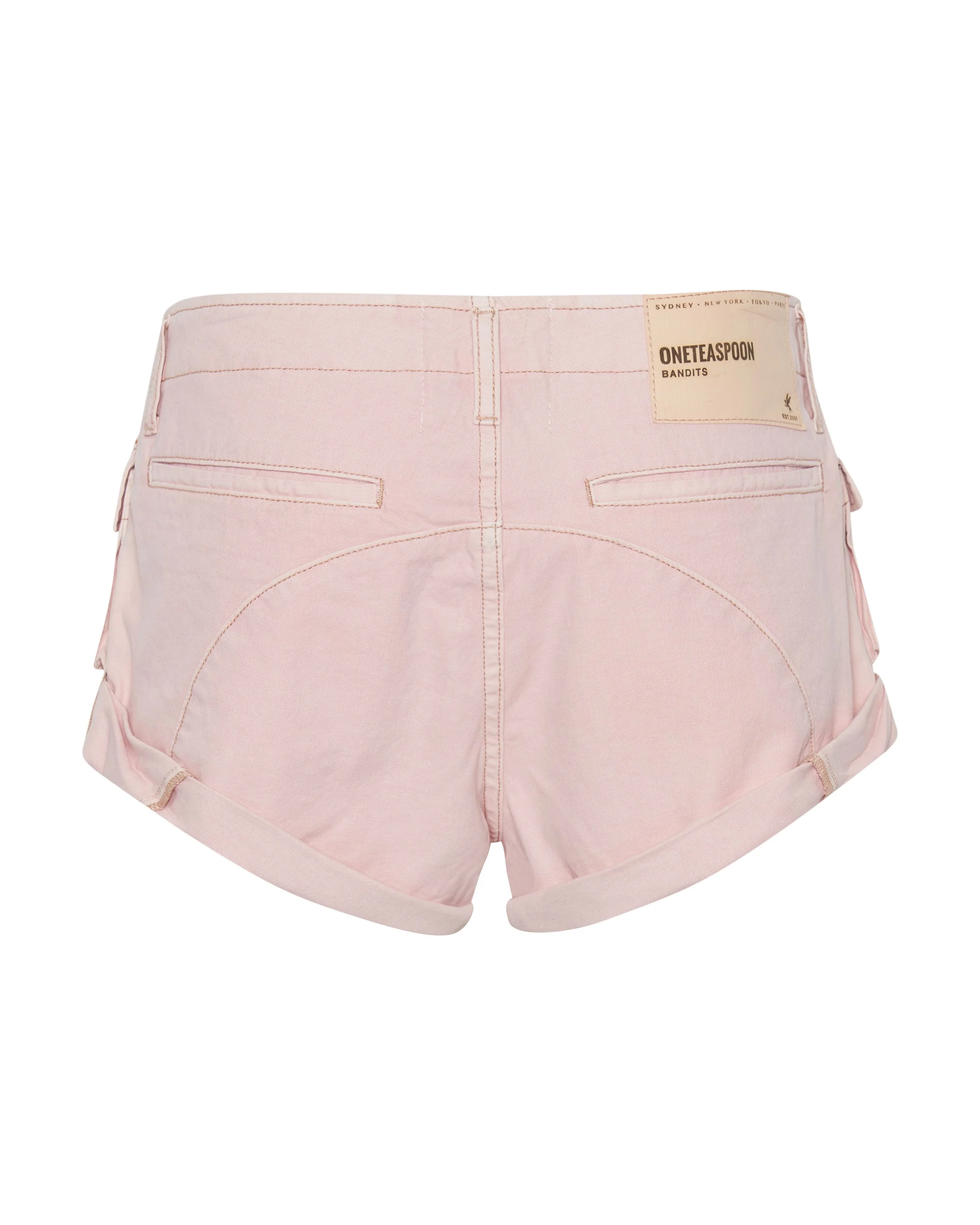 Cadet Bandits Low Waist Denim Shorts - Blush Pink - Image 7