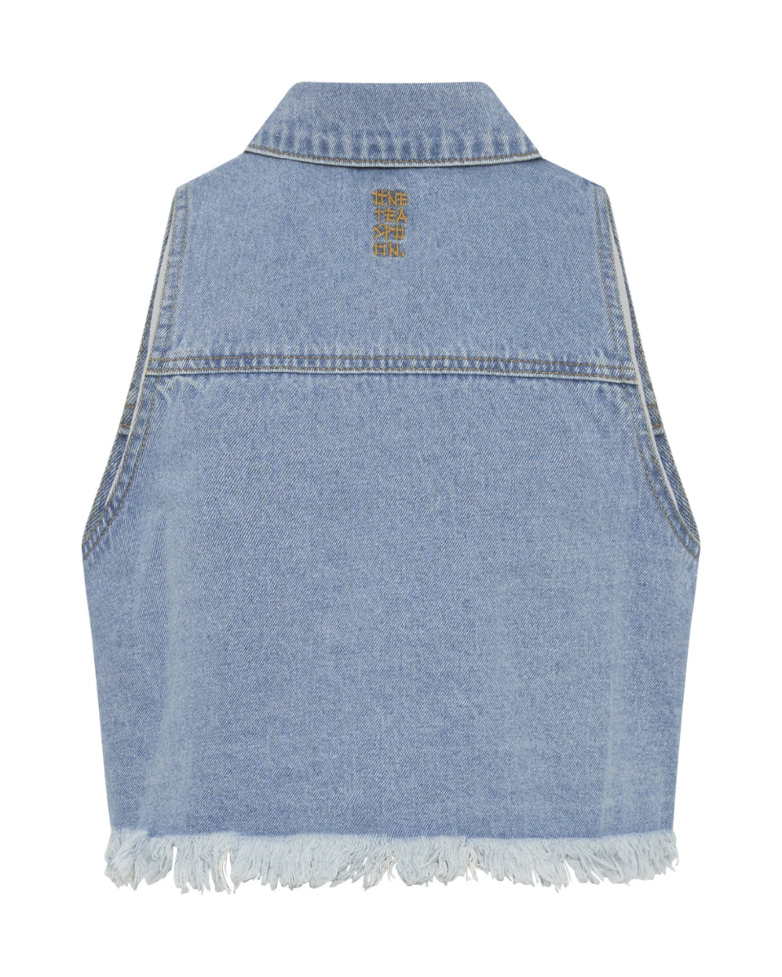 Braxton Cropped Denim Top - Bolt Blue - Image 7