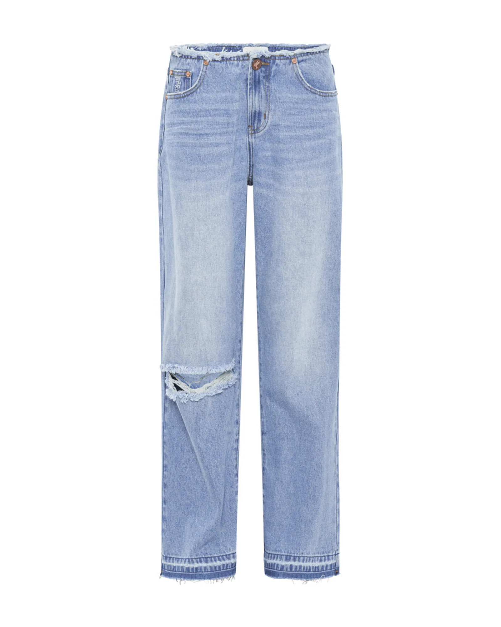 Low Riders Low Waist Wide Leg Denim Jeans - Bolt Blue - Image 6