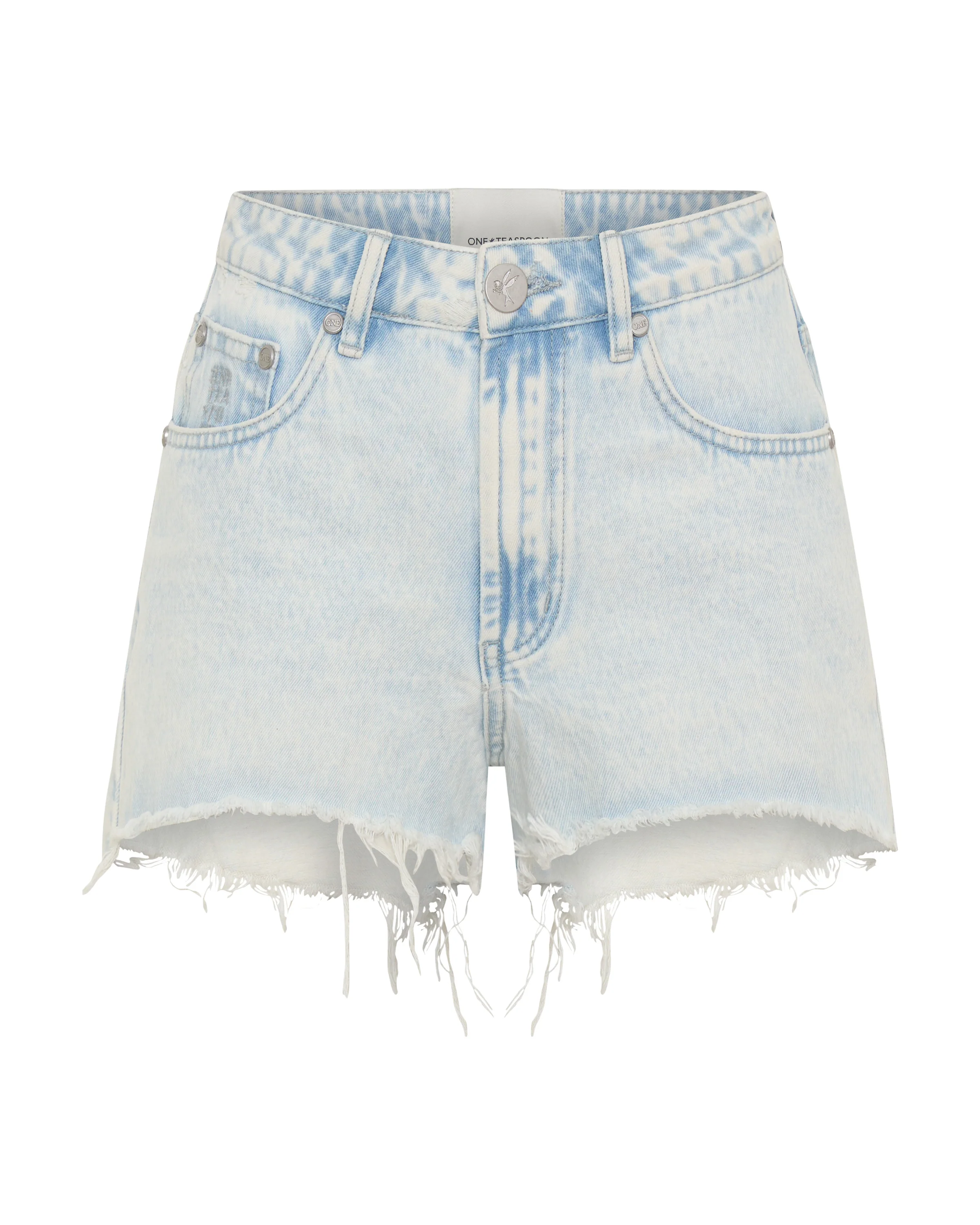 Bonitas High Waist Denim Shorts - Beach Blue - Image 10