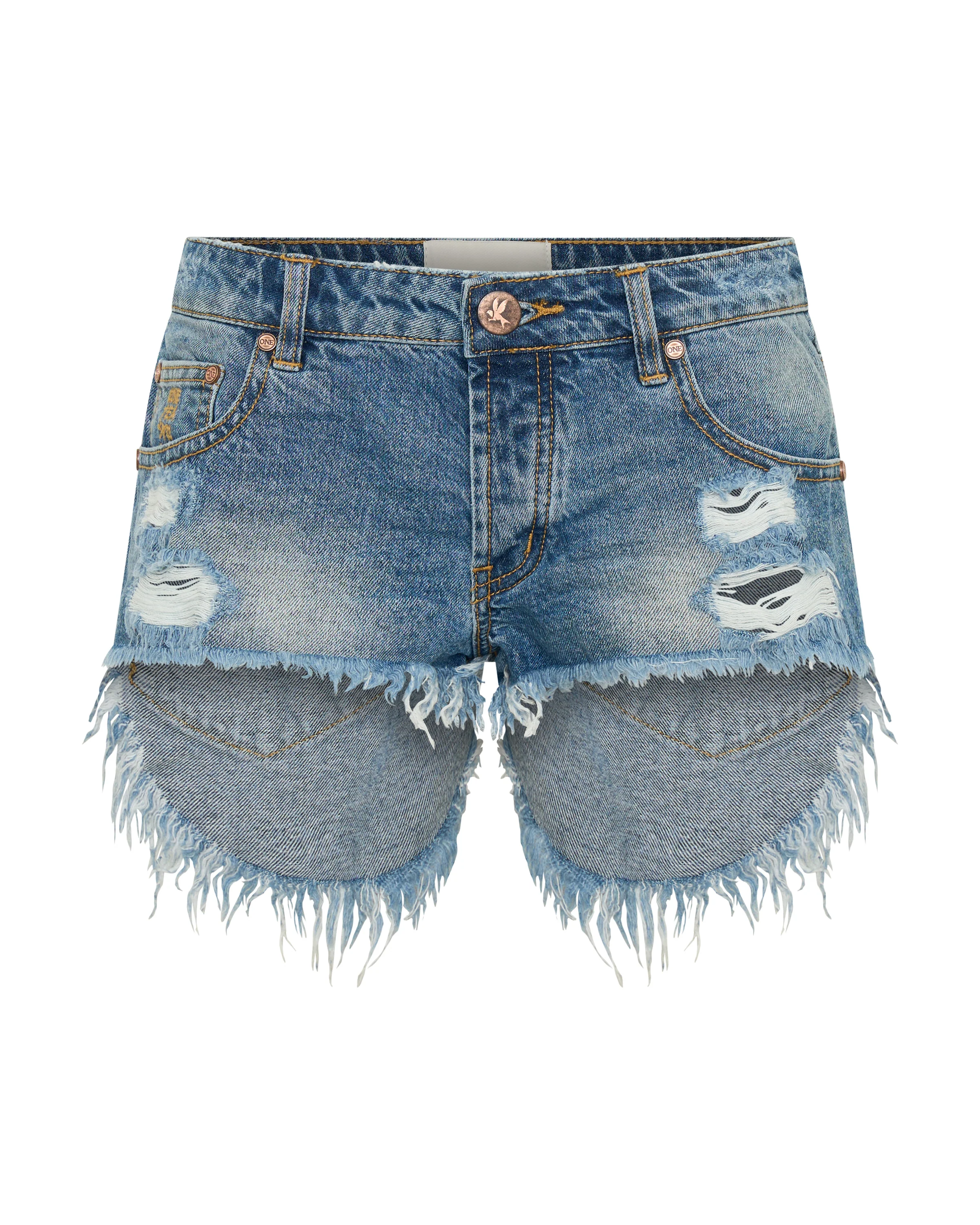 Bonitas Low Waist Denim Shorts - Hoodlum Blue - Image 11