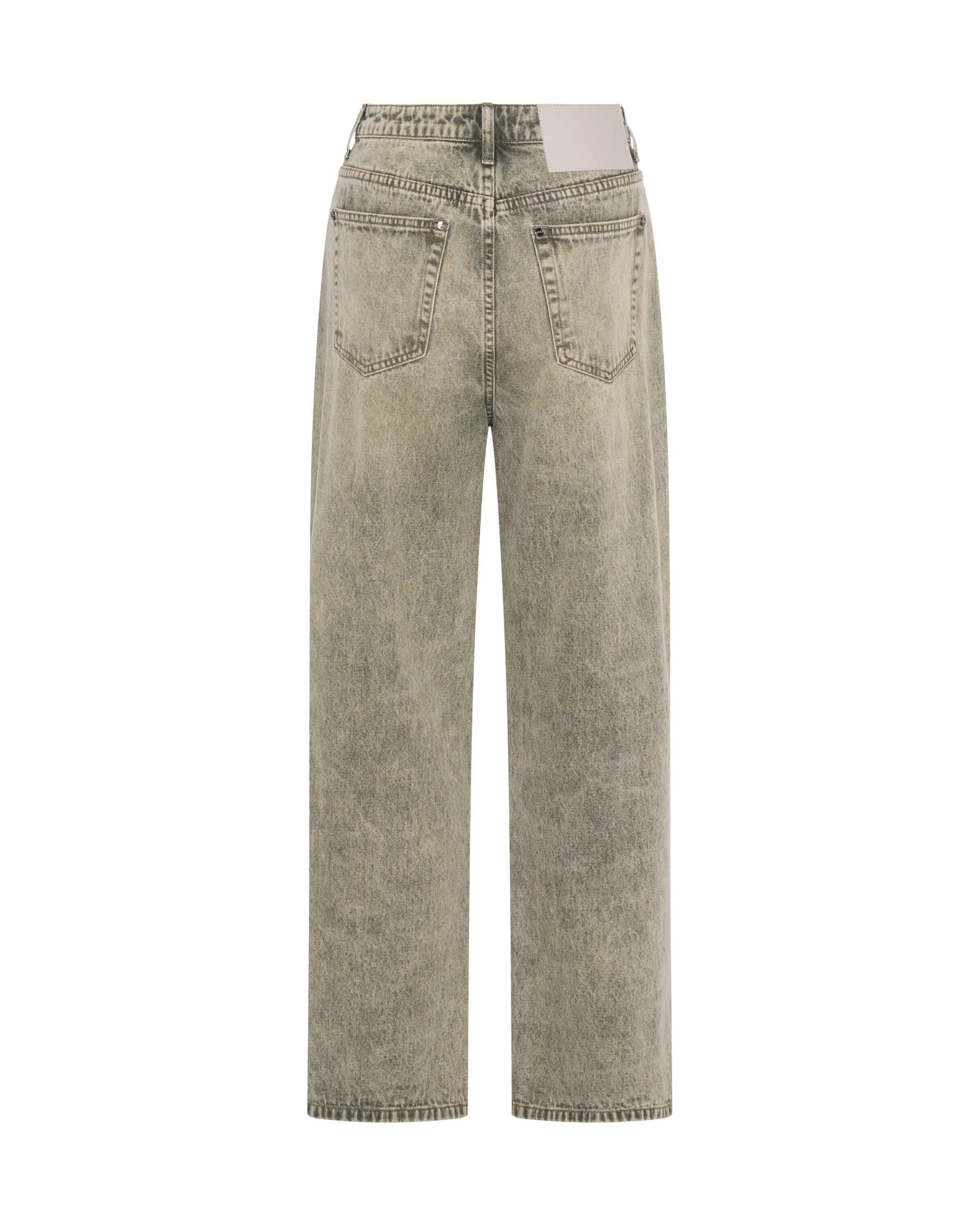 Billie Mid Waist Long Rise Straight Leg Denim Jeans - Burnt Khaki - Image 7