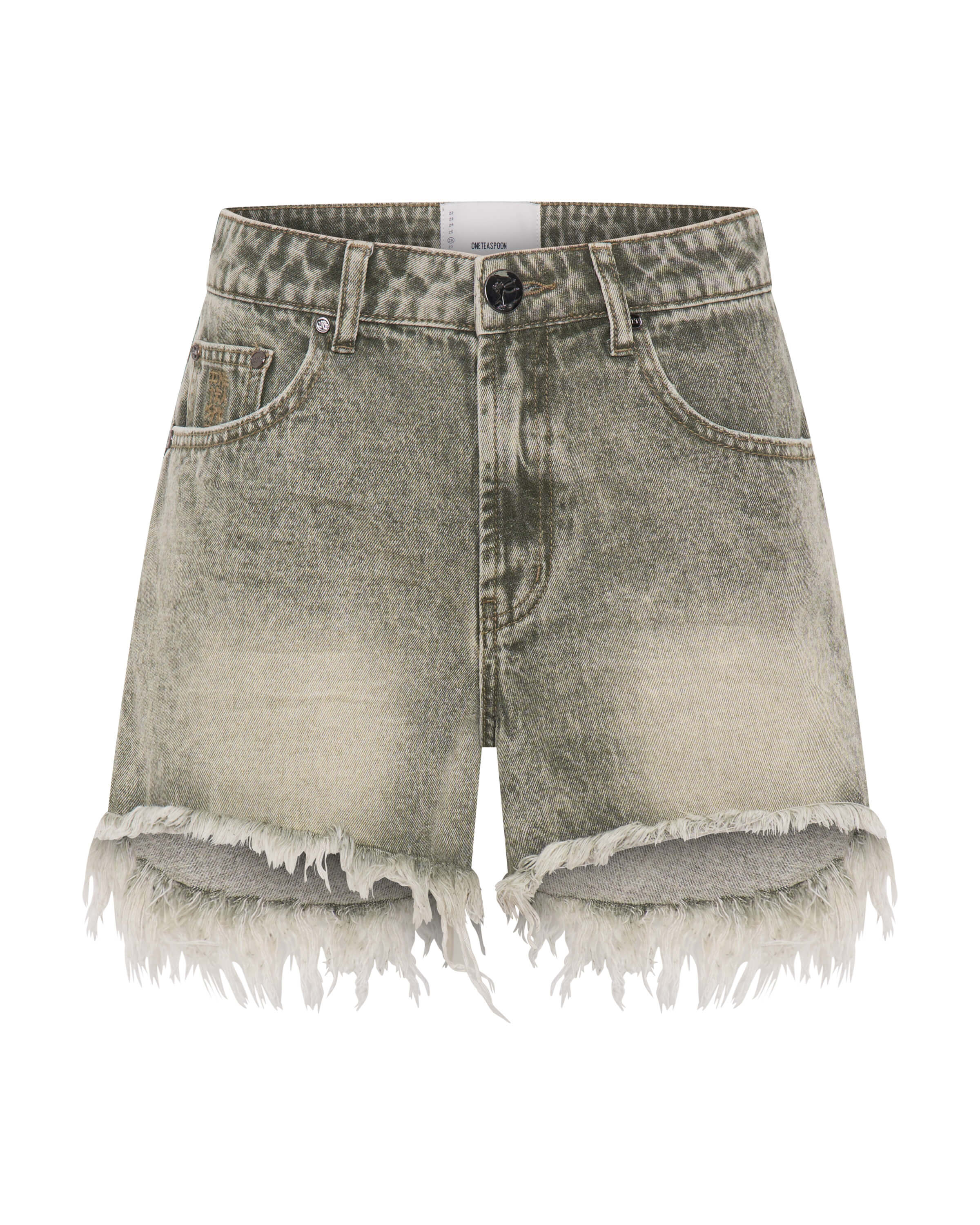 Truckers Mid Waist Relaxed Denim Shorts - Burnt Khaki - Image 8