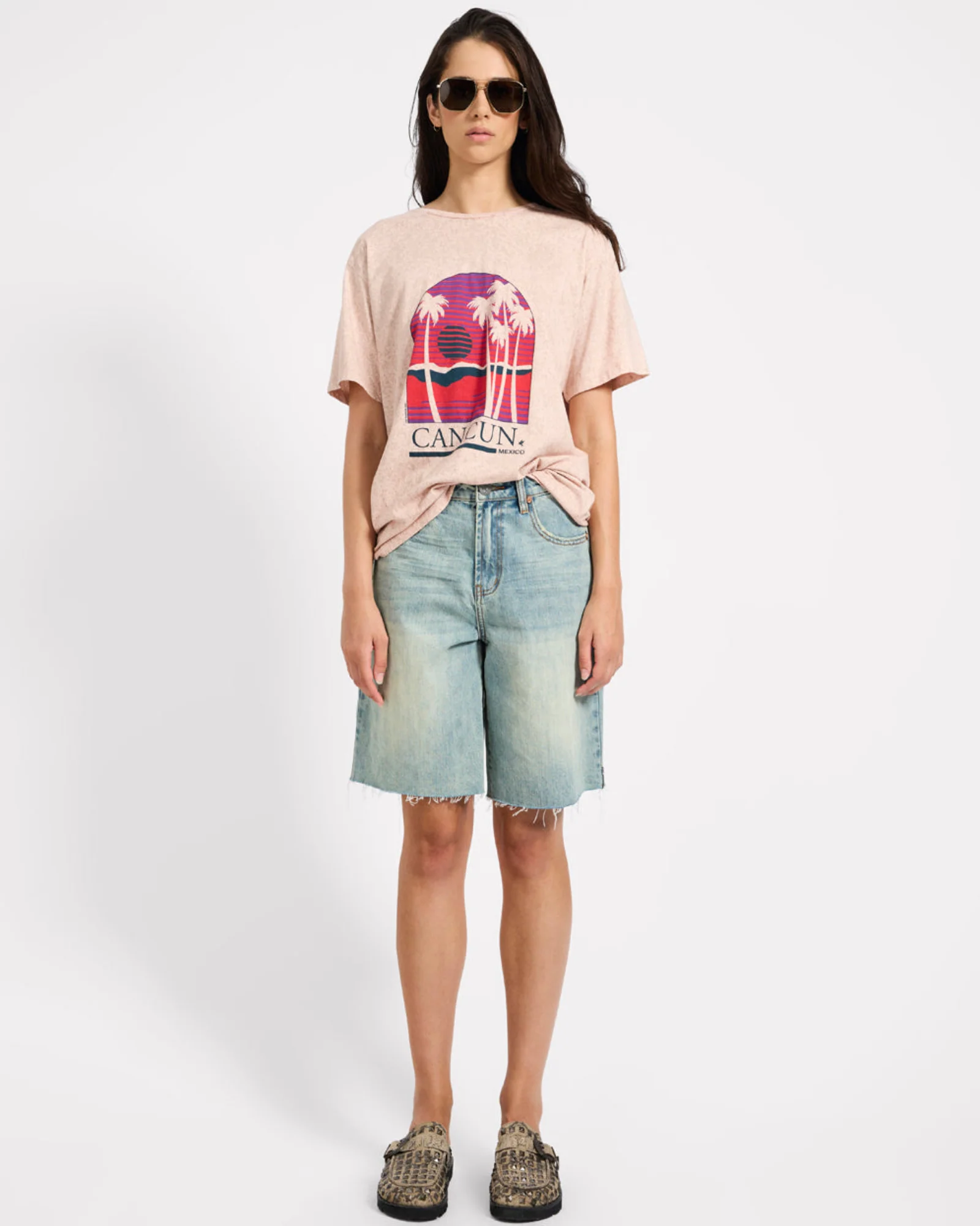 Cancun Boyfriend Tee - Stone - Image 3