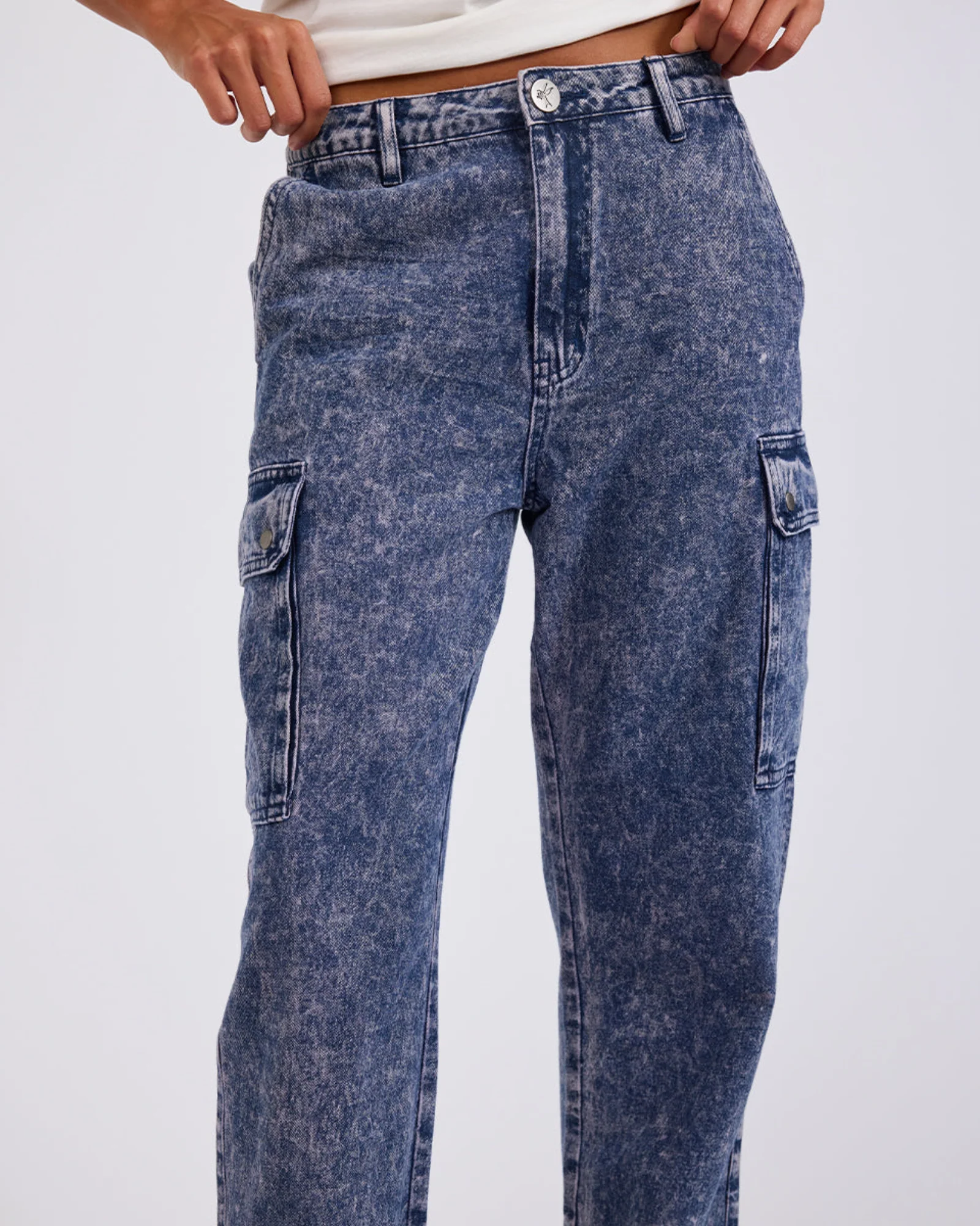 Cargo Motion Denim Jeans - Purple - Image 8
