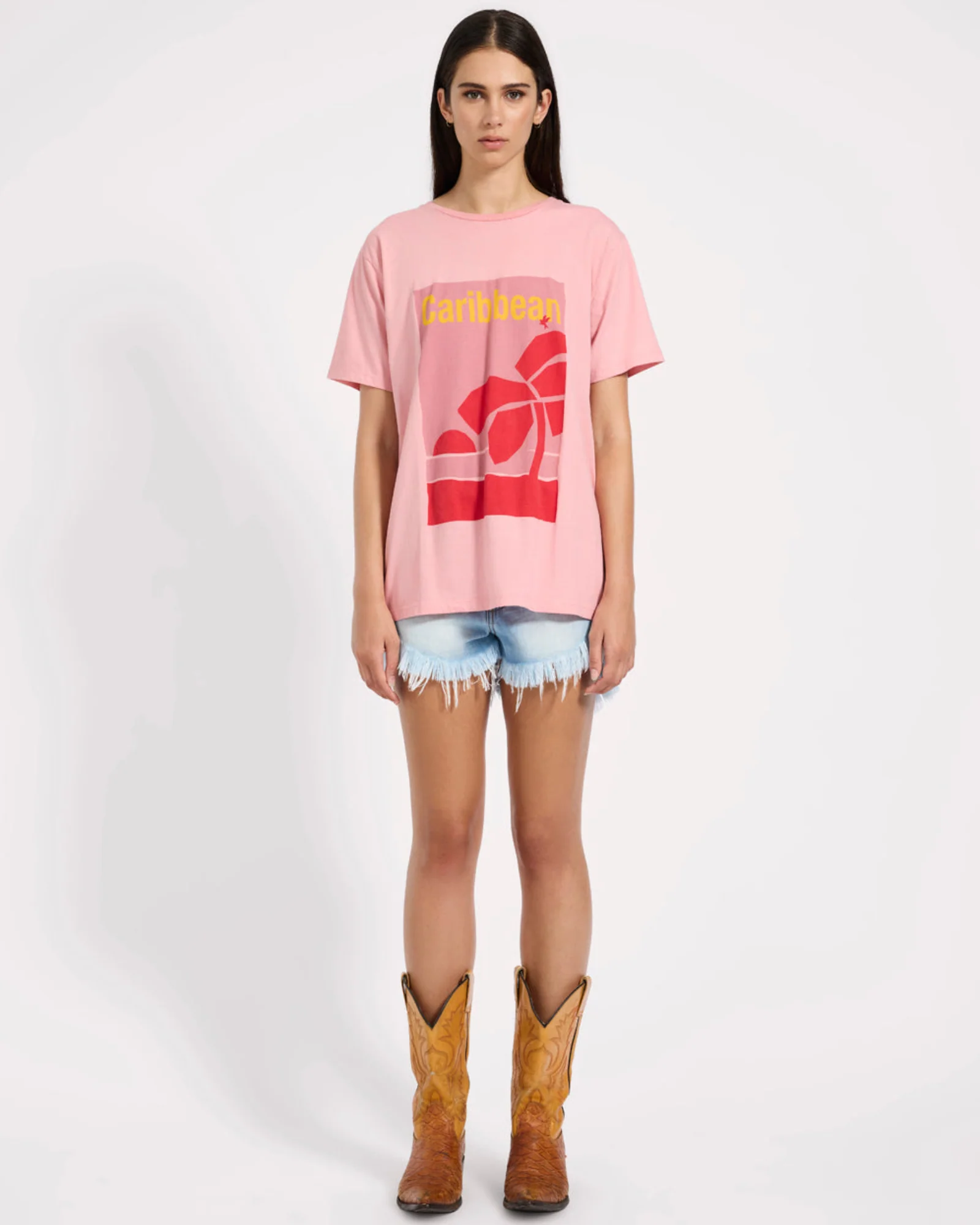 Caribbean Boyfriend Tee - Pink - Image 3