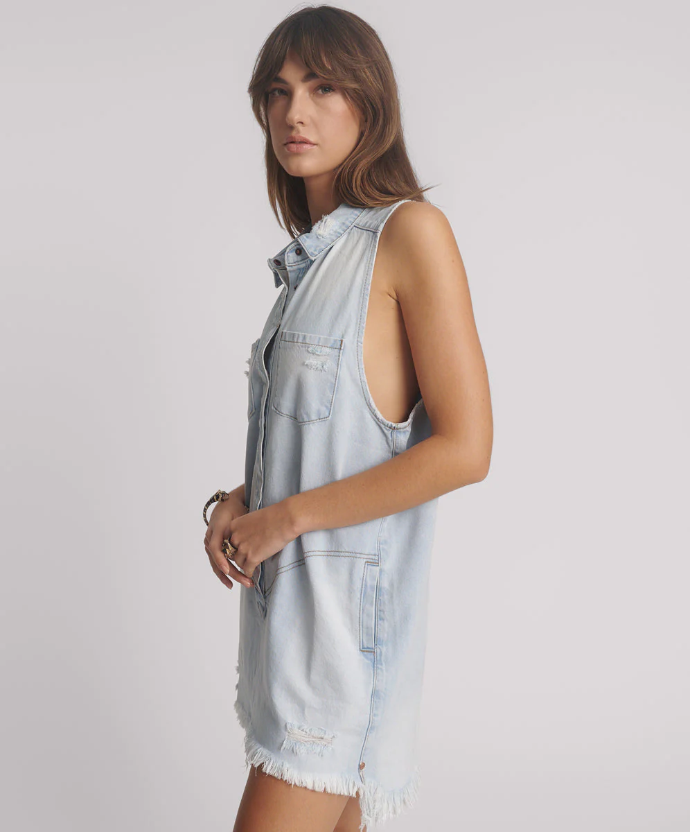 Braxton Mini Denim Dress - Casanova - Image 4