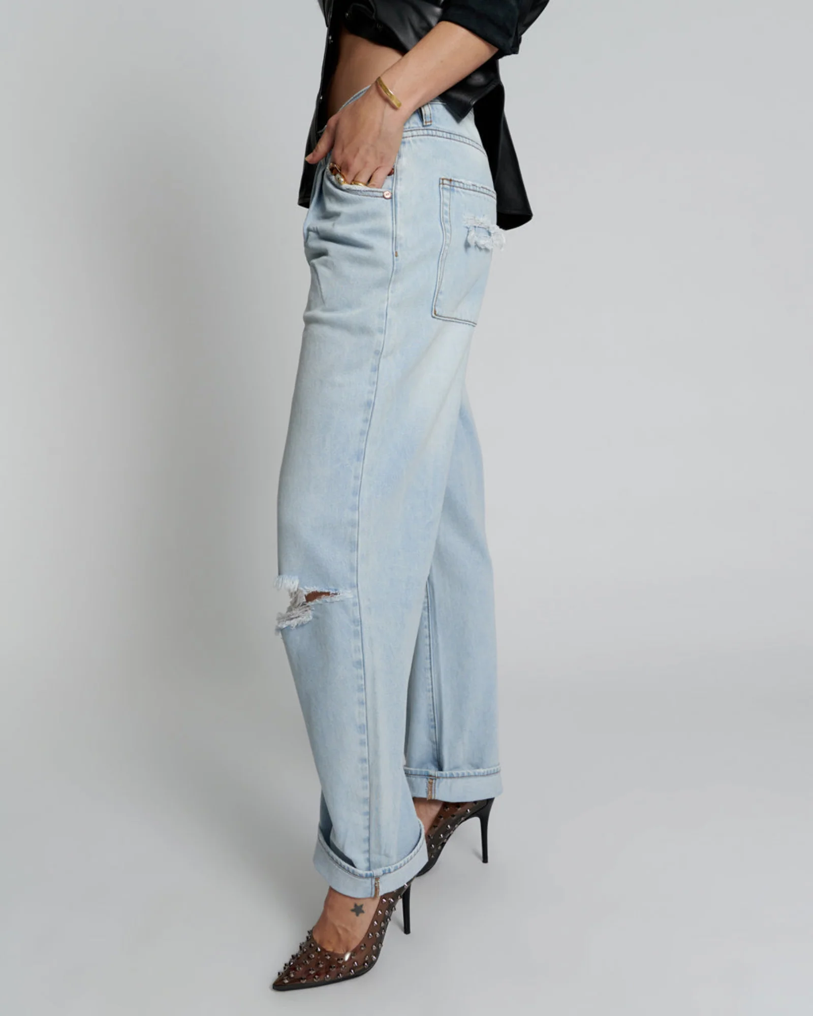 Smiths Low Waist Wide Leg Denim Jeans - Casanova - Image 3