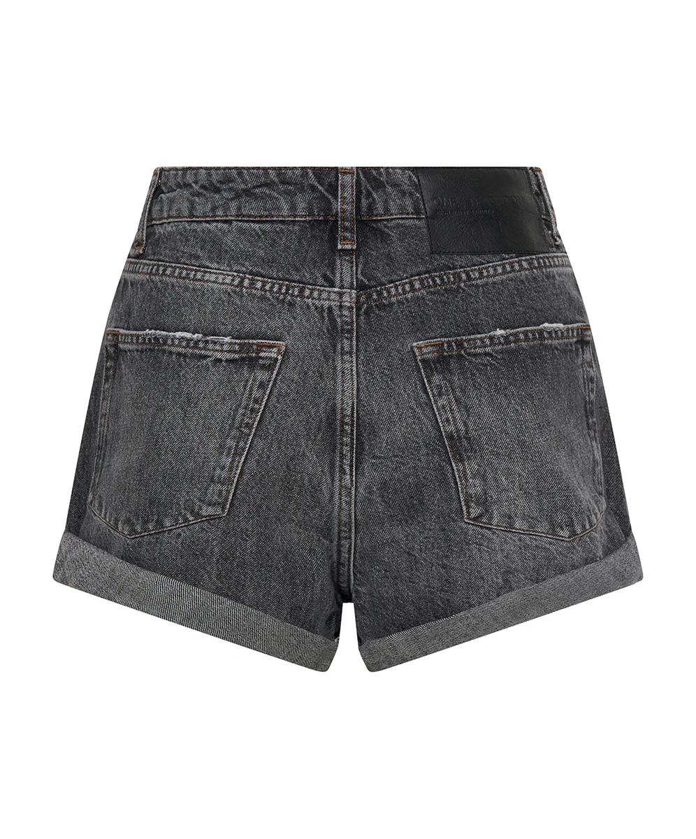 Bandits High Waist Denim Shorts - Charcoal Grey - Image 9